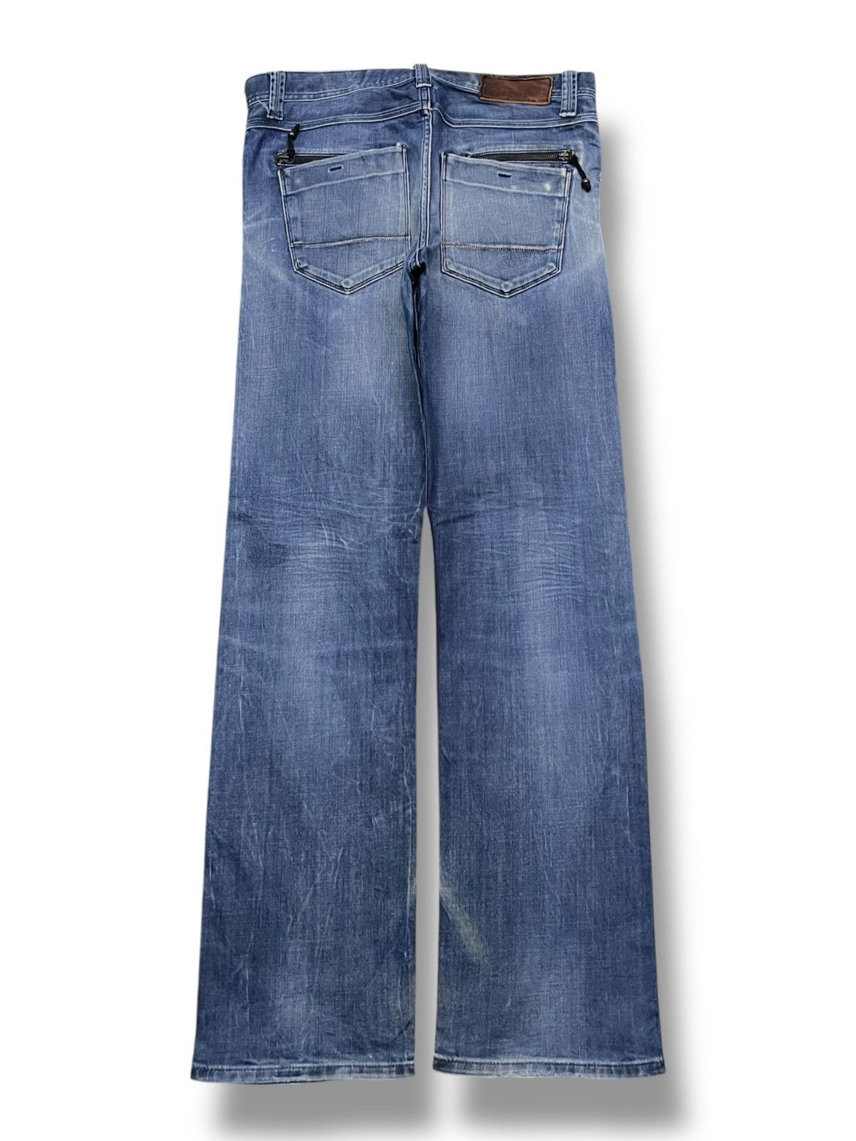 Japanese Brand Vintage Back Number®️Japan - Faded, Distressed Jeans Size US 36 / EU 52 - 3 Thumbnail