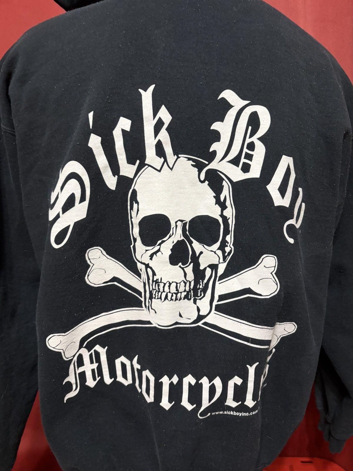 Vintage Vintage Sick Boy Hoodie Motorcycle Club Skull Flame Goth Boy Size US L / EU 52-54 / 3 - 8 Thumbnail