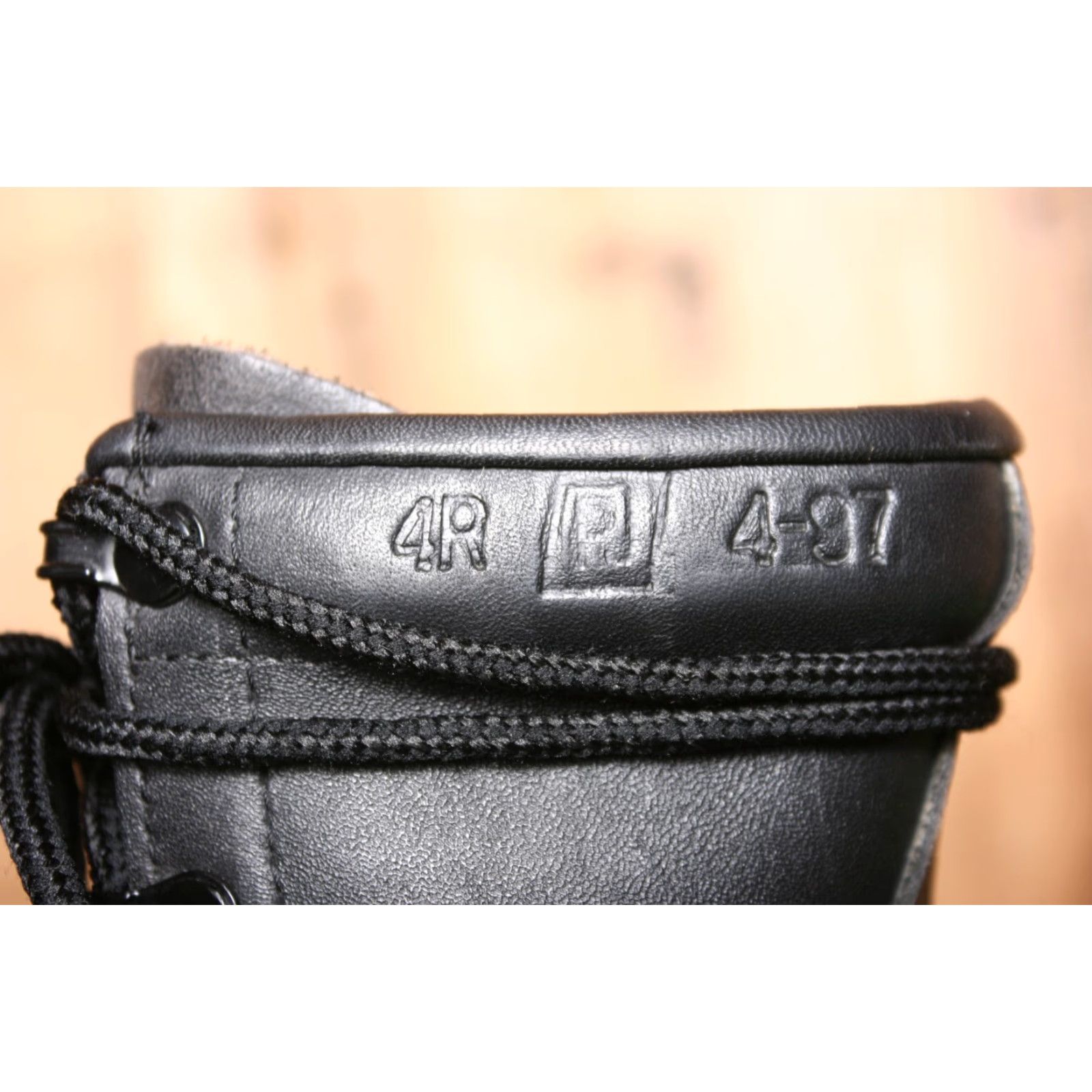 Vintage VINTAGE Ro-SEARCH Black Leather Combat Boots Mens 4R (Regular Width) Size 4 US Shoes Men Black Combat Boots 1997 90s Size US 5 / EU 37 - 8 Thumbnail