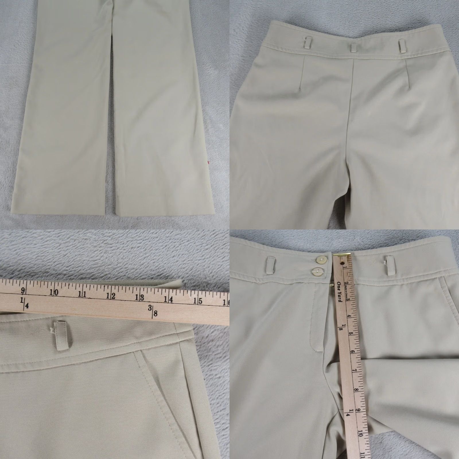 ALEXIS Alexis Pants Womens 8 Beige Dress Pants Wide-Leg 29x30 High Waist Zip Button Crepe Polyester"} Size 30" / US 8 / IT 44 - 8 Thumbnail