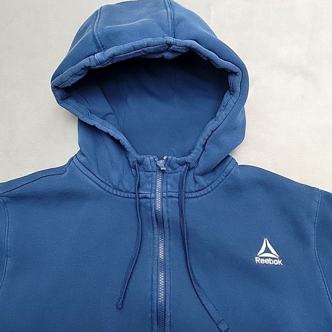 Reebok Reebok Hoodie Mens XL Blue Full Zip Hooded Sweatshirt Classic Retro Cropped Size US XL / EU 56 / 4 - 3 Thumbnail