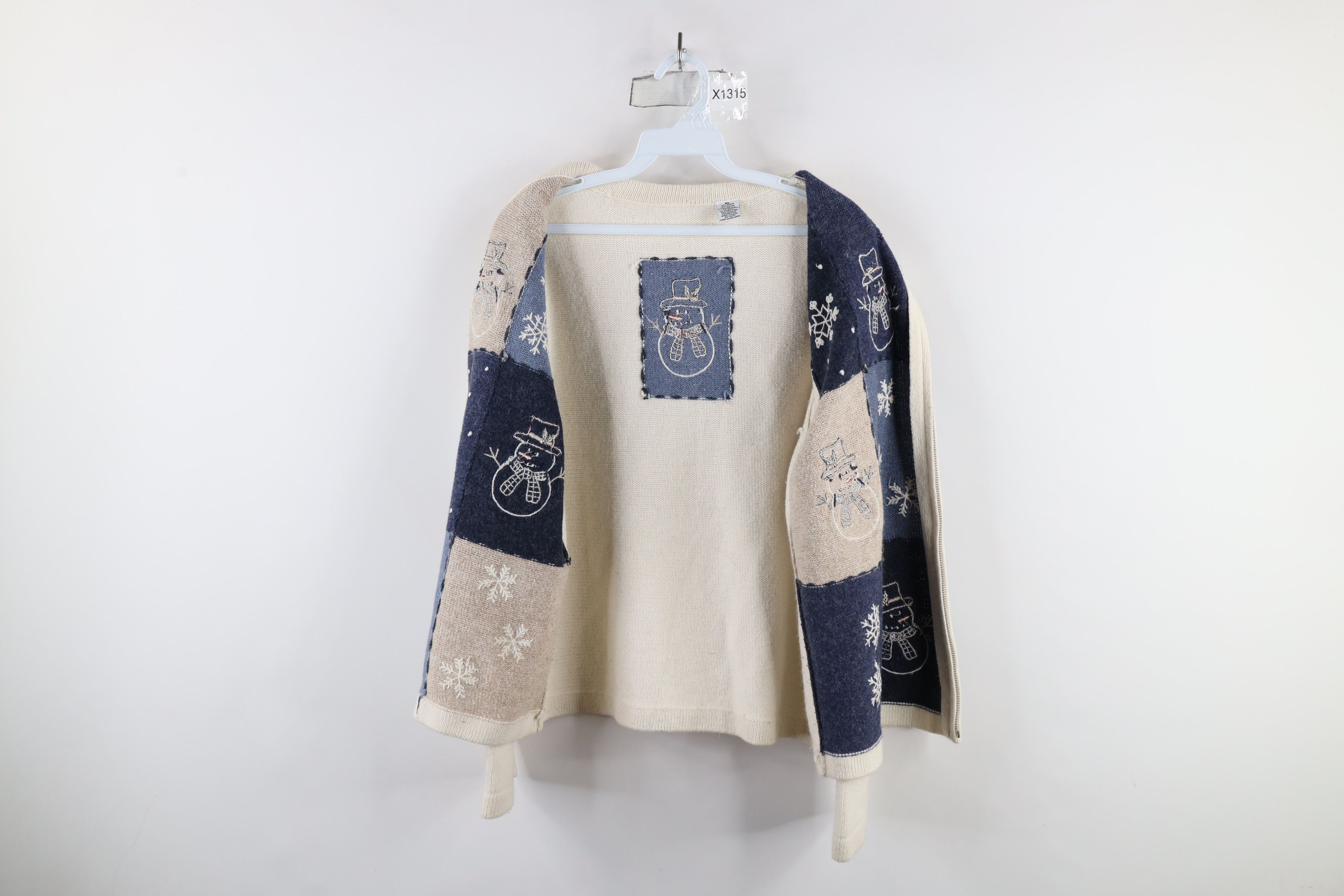 Vintage Vintage 90s Streetwear Christmas Full Zip Cardigan Sweater Size XL / US 12-14 / IT 48-50 - 10 Thumbnail