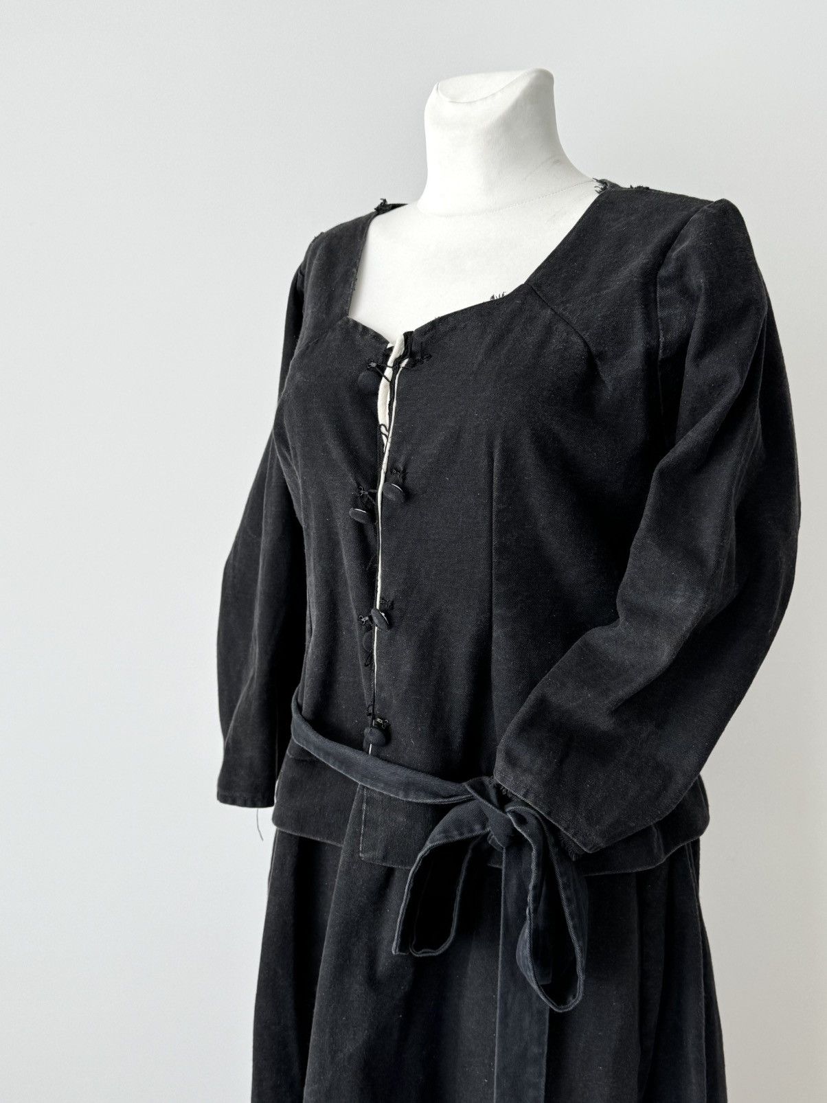 Japanese Brand Antique 1900s European Work Women’s Cotton Maids Dress Size L / US 10 / IT 46 - 1 Thumbnail