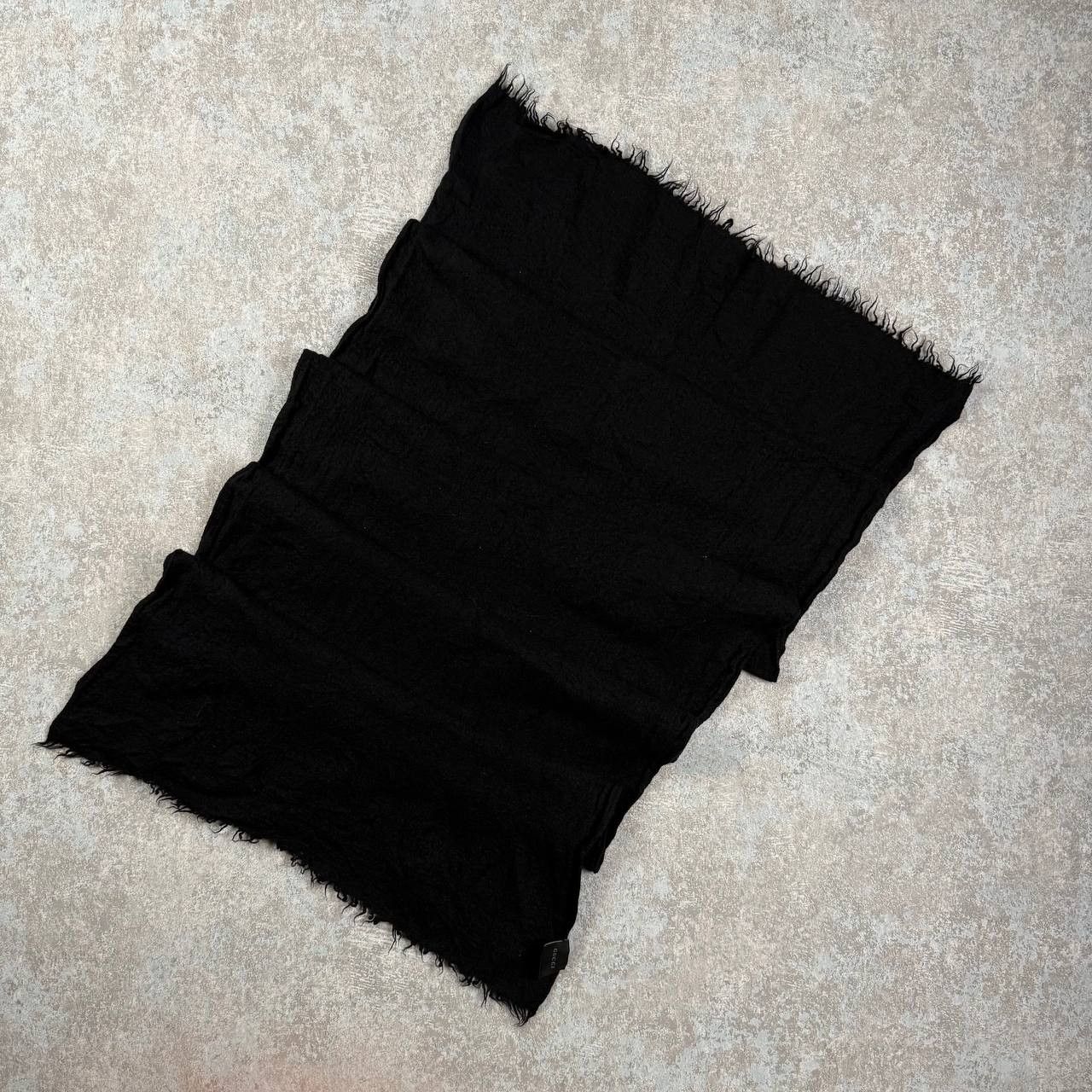 Gucci Gucci Wool And Silk Black Rectangle Scarf Size ONE SIZE - 3 Thumbnail