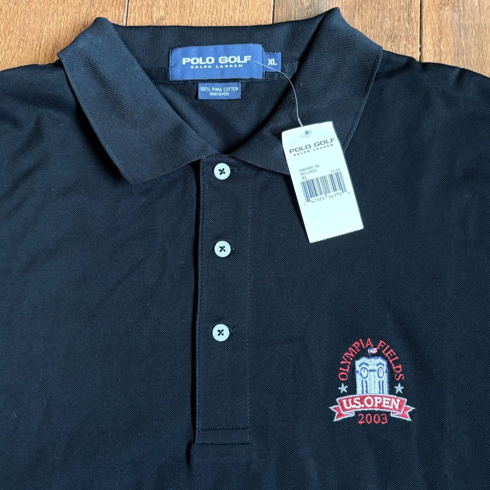 Polo Ralph Lauren Polo Ralph Lauren Golf Shirt Black XL Mens "Olympia Fields US Open 2003" NWT Size US XL / EU 56 / 4 - 2 Thumbnail