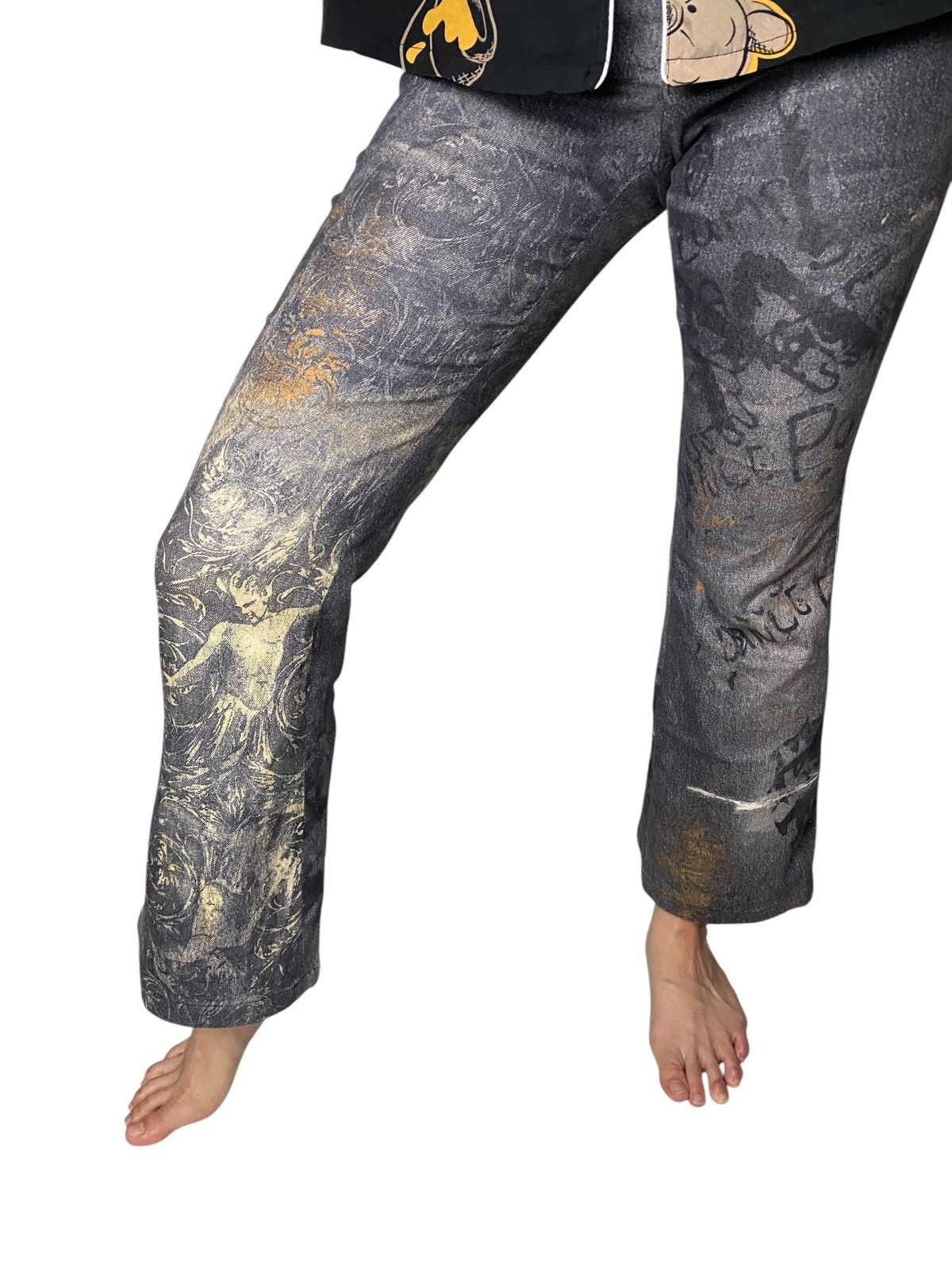 If Six Was Nine 2000's Tornado Mart Flared Tribal Pants Size US 29 - 20 Thumbnail