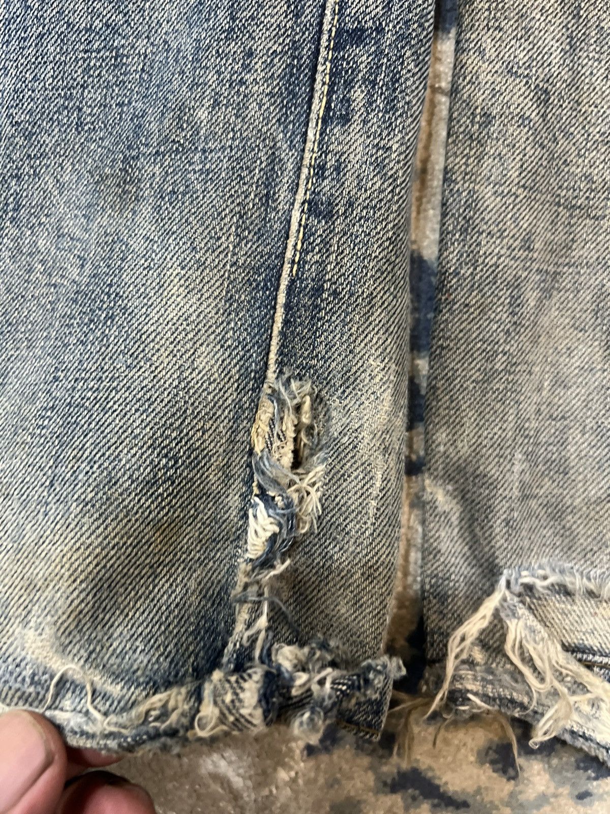 Full Count & Co. Vintage Full Count & Co Selvedge Distressed Jeans Denim Size US 34 / EU 50 - 17 Thumbnail
