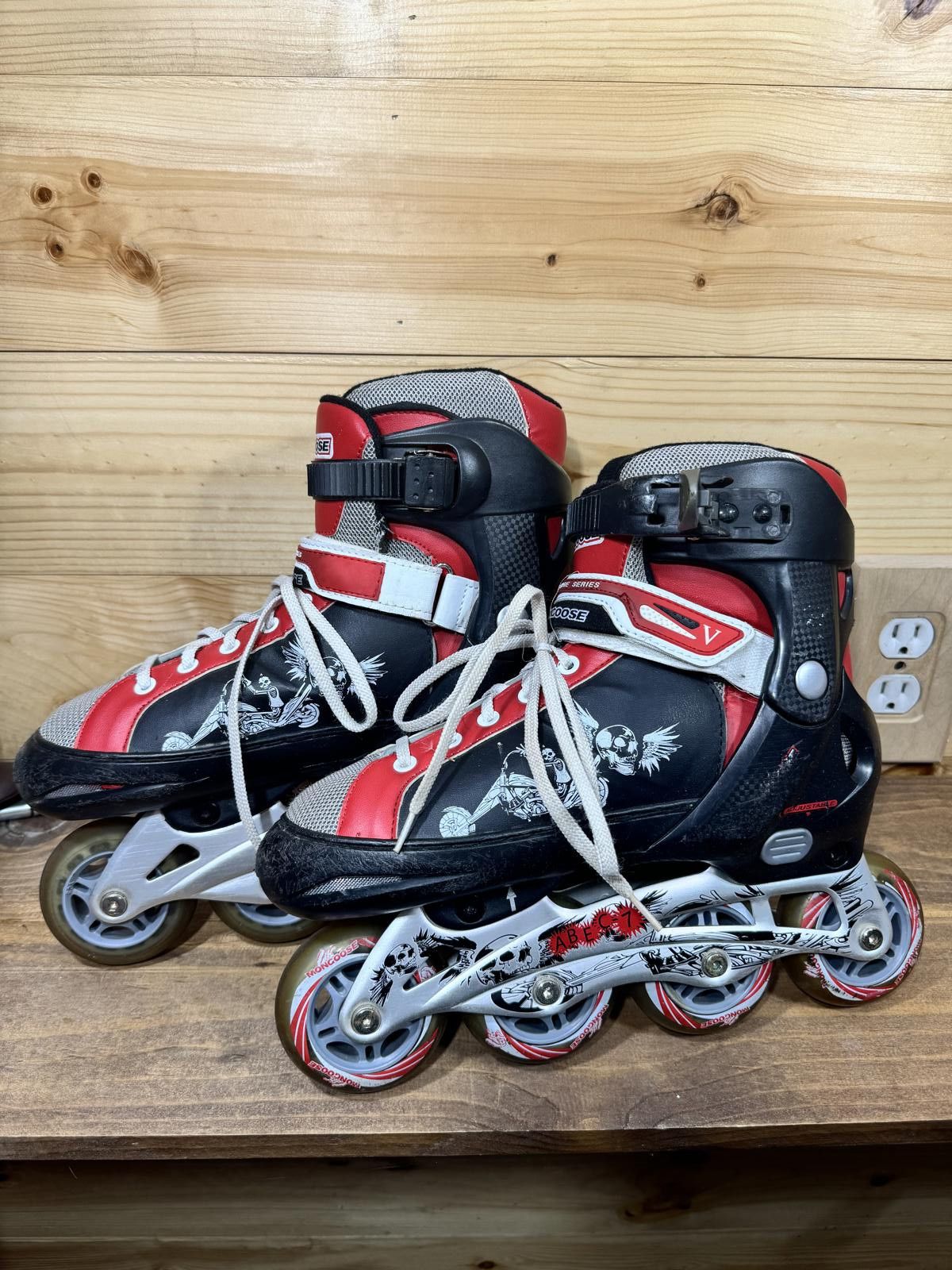 Designer Mongoose Kids Size 5-8 Adjustable Inline Skates Rollerblade Size ONE SIZE - 1 Thumbnail