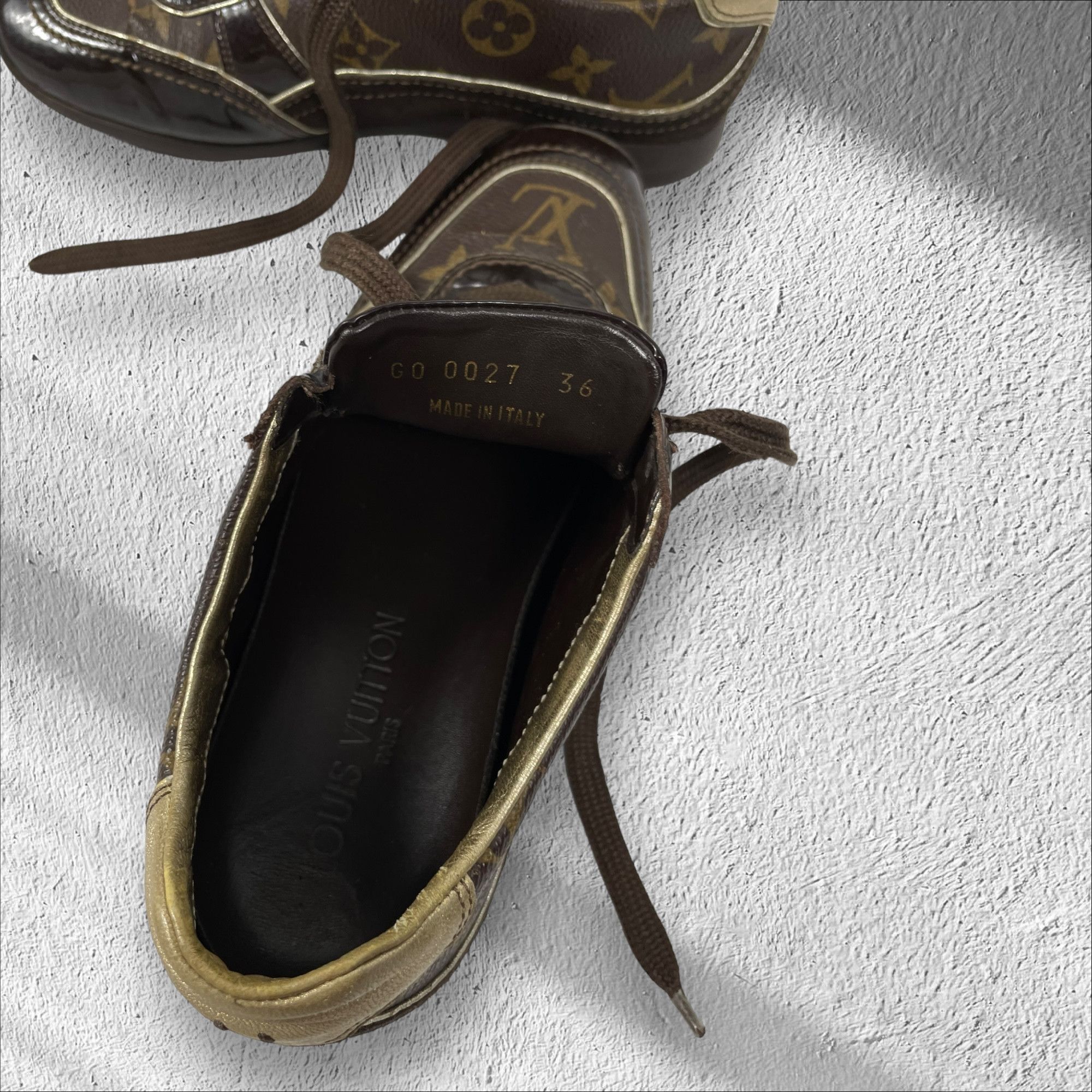 Vintage Louis Vuitton Monogram Loafers Sneakers Brown Size US 6 / IT 36 - 8 Thumbnail