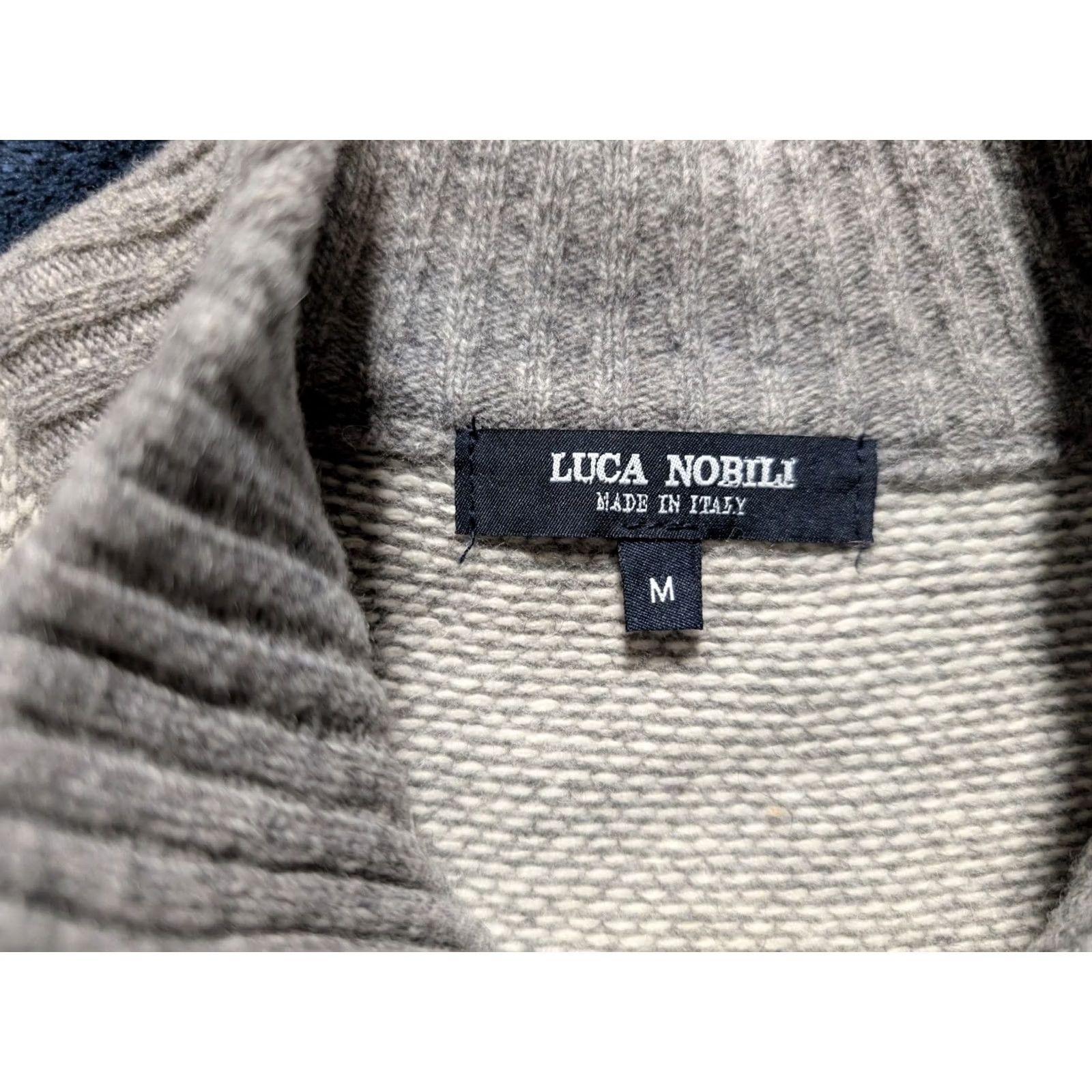 Vintage Luca Nobili Sweater Mens Medium Gray Speckle Wool Blend Henley Mock Neck Italy Size US M / EU 48-50 / 2 - 3 Thumbnail