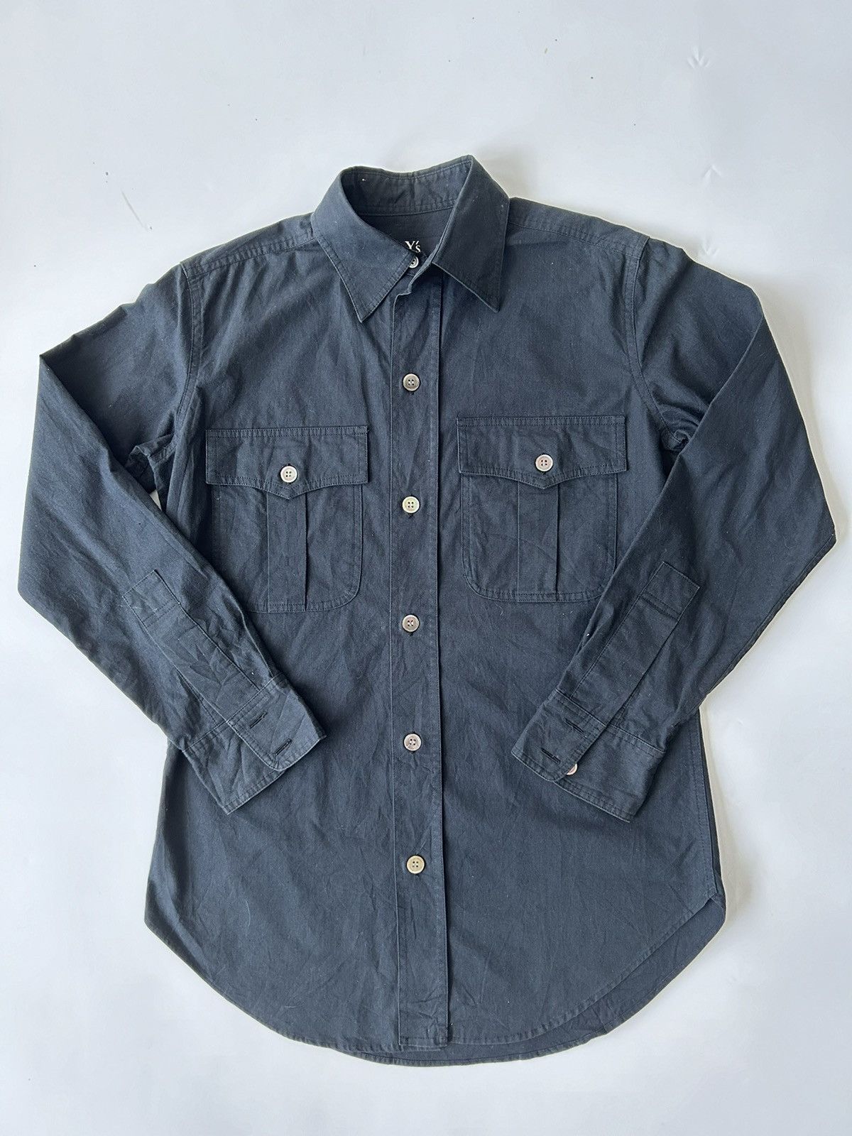 Y's × Yohji Yamamoto YOHJI YAMAMOTO POUR HOMME BUTTON UPS SHIRT Size US S / EU 44-46 / 1 - 1 Thumbnail