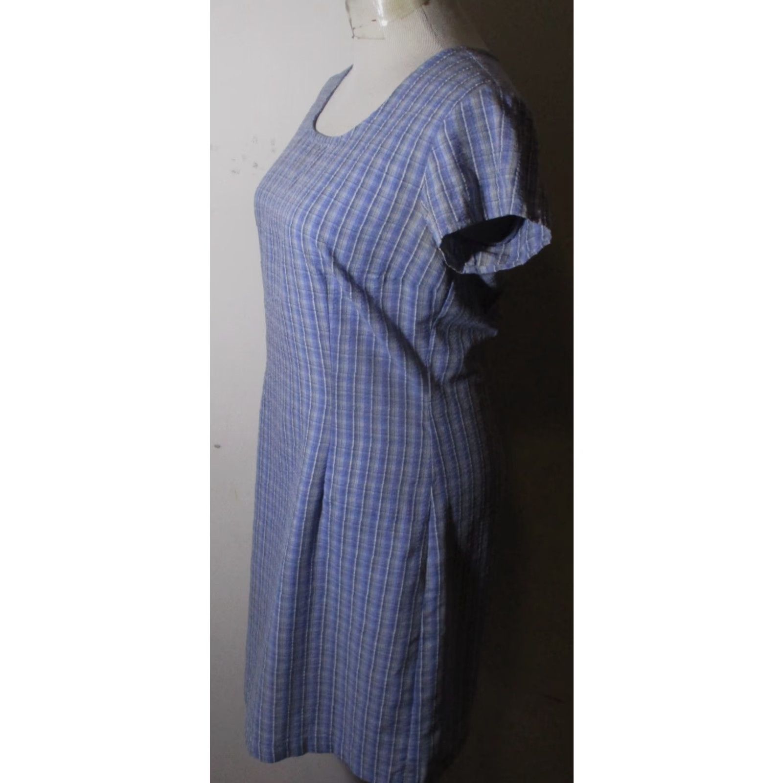 Patagonia PATAGONIA Women's Dress Shirt Dress Sleeve Short Knee Length Blue 8 Casual Knit Cotton Blend 35% Cotton 65% Polyester Vintage No Mens Womens Size 30" / US 8 / IT 44 - 4 Thumbnail