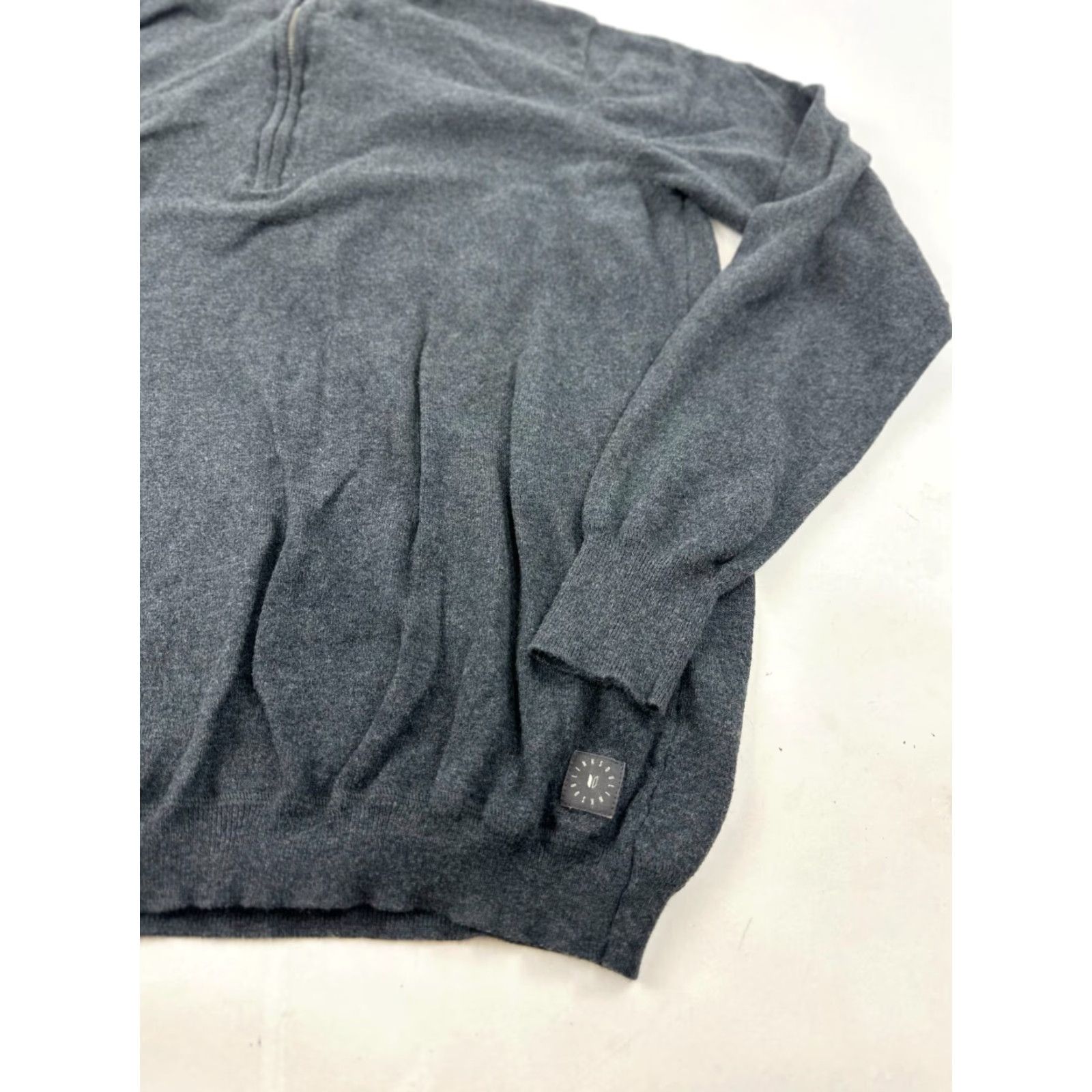 Vintage Linksoul Sweater Mens Medium Gray Cashmere Blend 1/4 Zip Pullover Mock Neck Long Sleeve Casual Winter Fall Mens Size US M / EU 48-50 / 2 - 3 Thumbnail