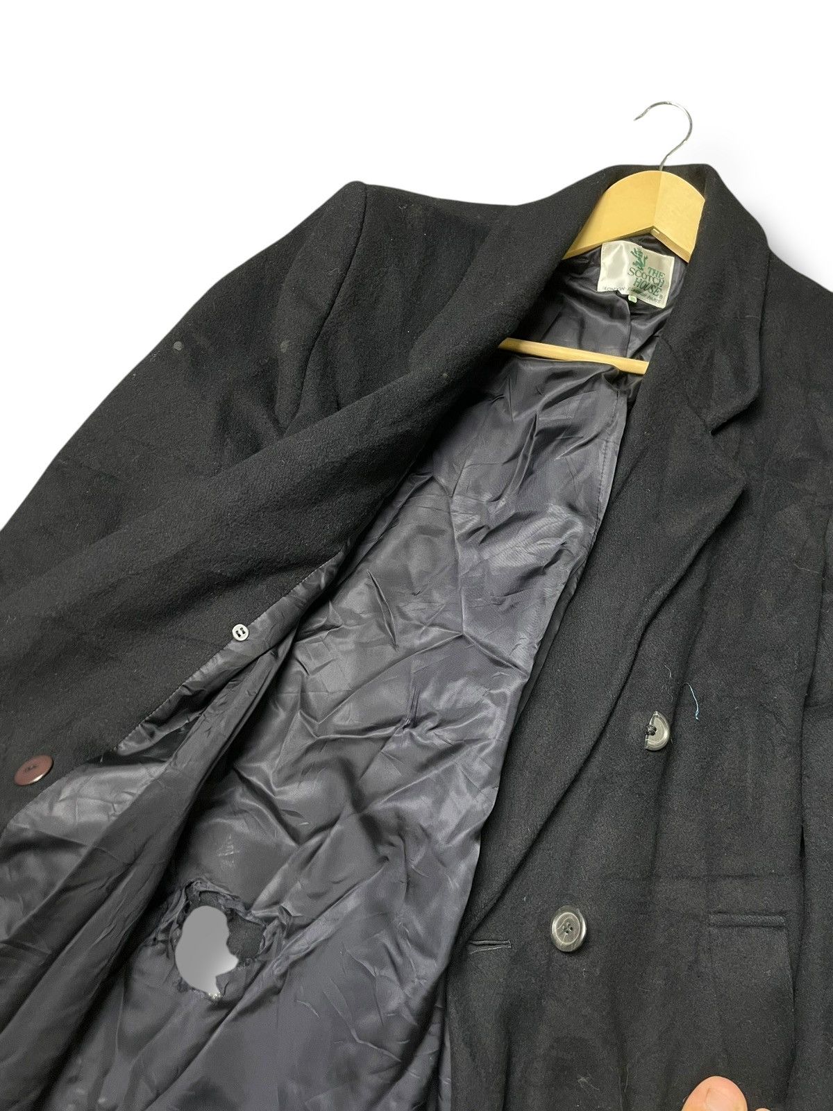 Japanese Brand × Vintage The Scotch House Long Double Breasted Wool Coat (76) Size US S / EU 44-46 / 1 - 7 Thumbnail