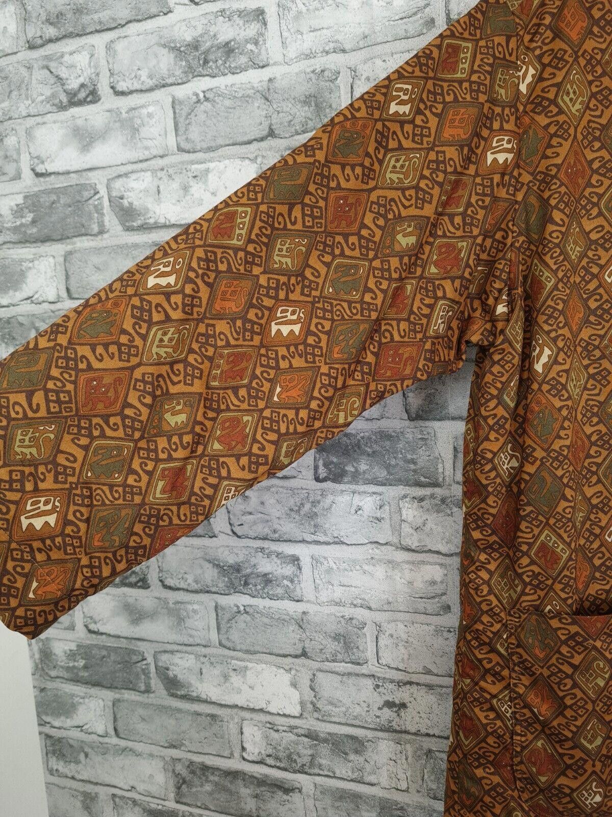 Designer Peruvian Connection Jacket Uk 16 18 Vtg Cotton Aztec Tribal Size L / US 10 / IT 46 - 5 Thumbnail