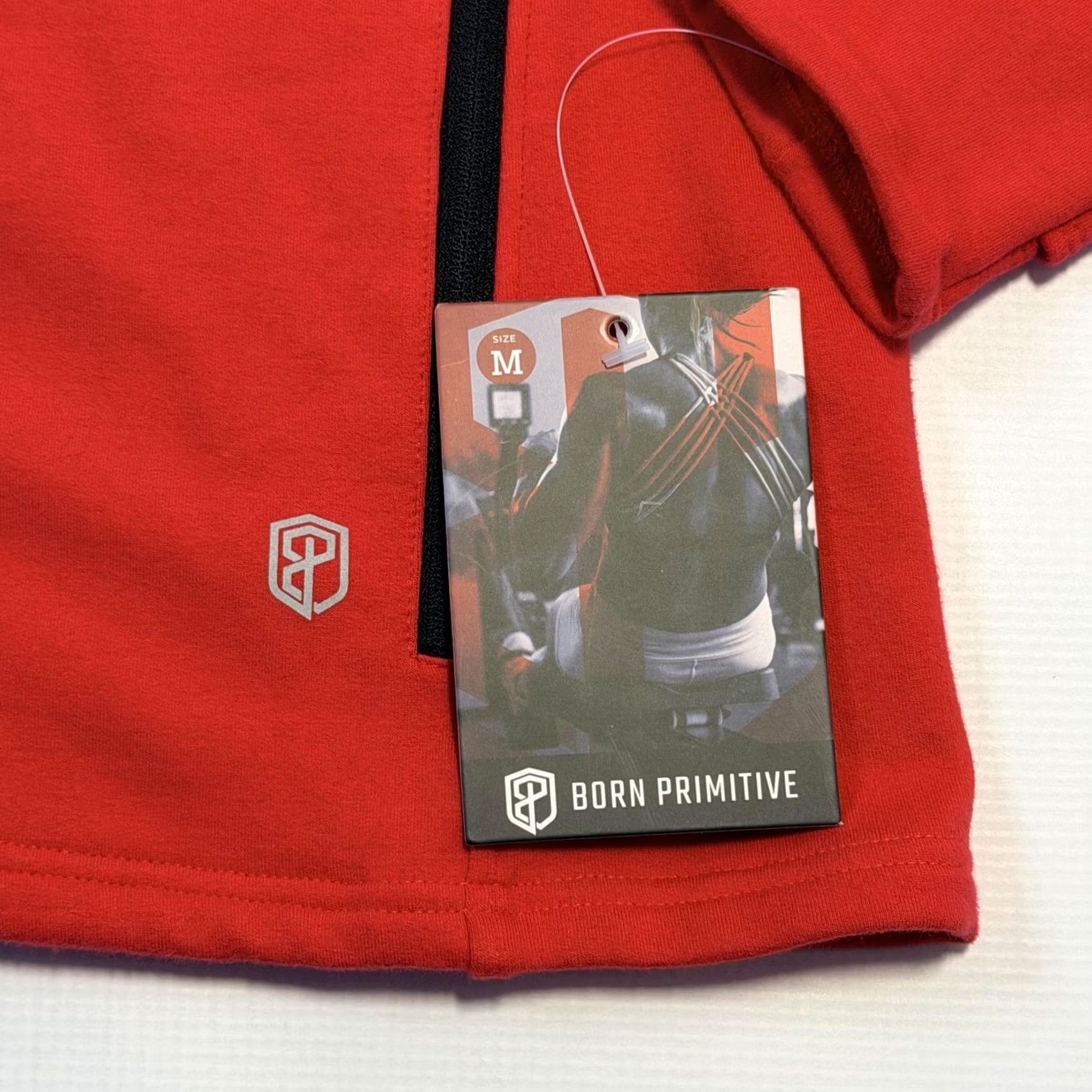 Primitive Born Primitive Track Jacket Womens Medium Red Full Zip Thumbholes Athletic Size M / US 6-8 / IT 42-44 - 4 Thumbnail