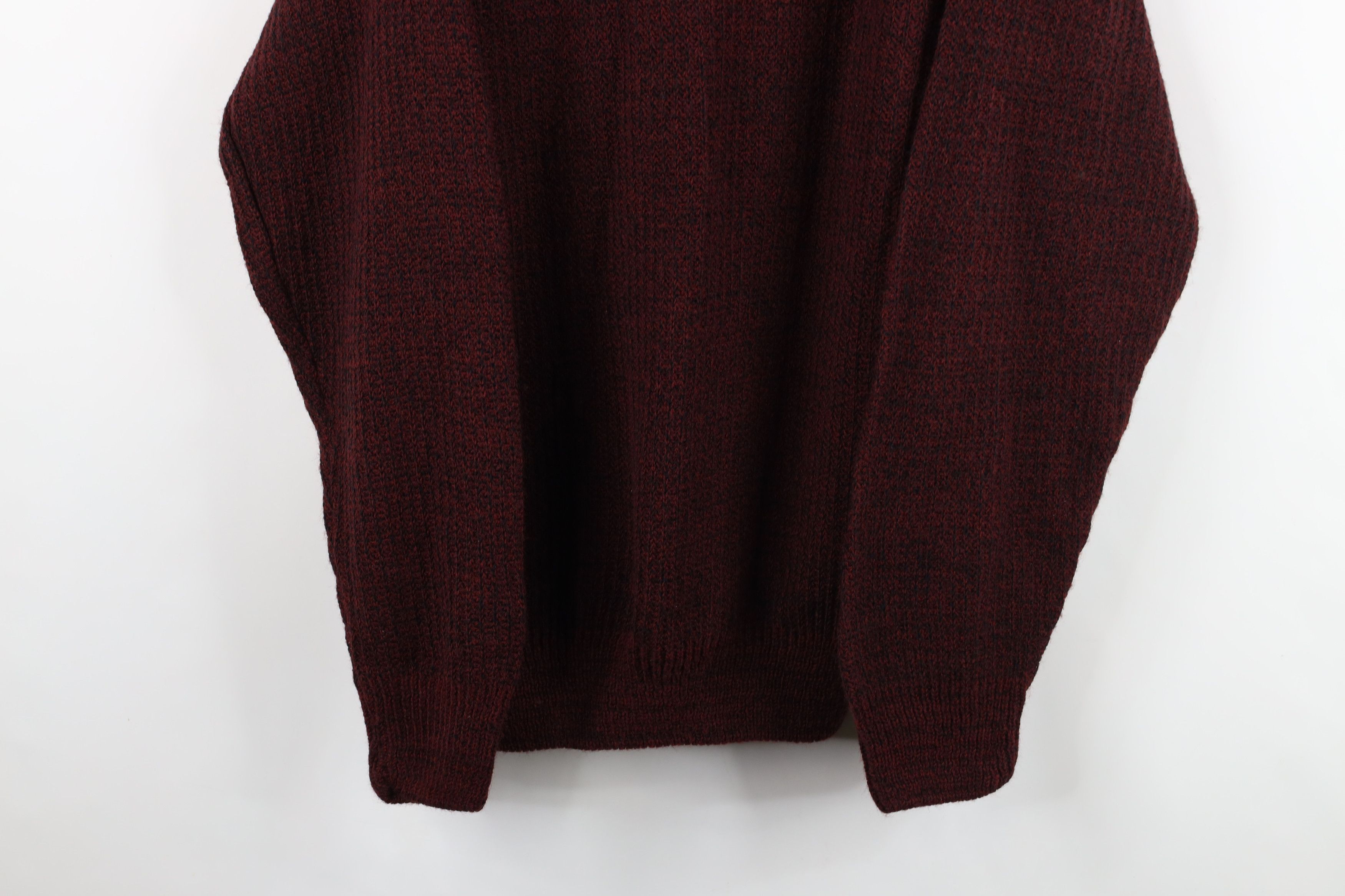 Vintage Vintage 90s Streetwear Ribbed Knit Crewneck Sweater Red USA Size US L / EU 52-54 / 3 - 3 Thumbnail
