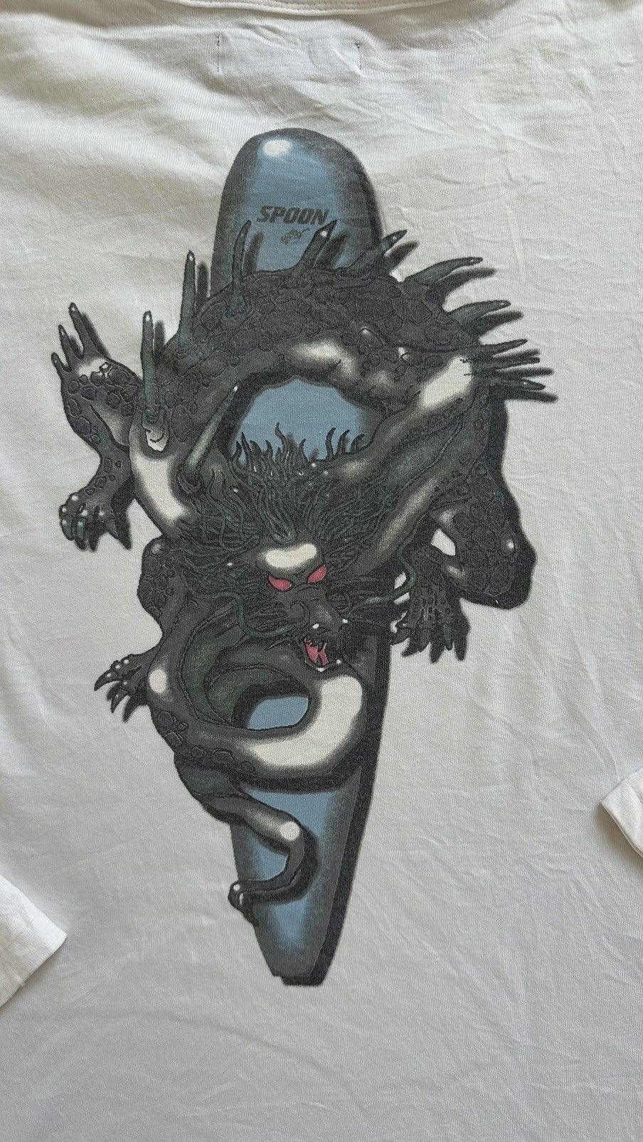 Japanese Brand VINTAGE SPOON SURFBOARD ALIEN TEE Size US L / EU 52-54 / 3 - 6 Thumbnail