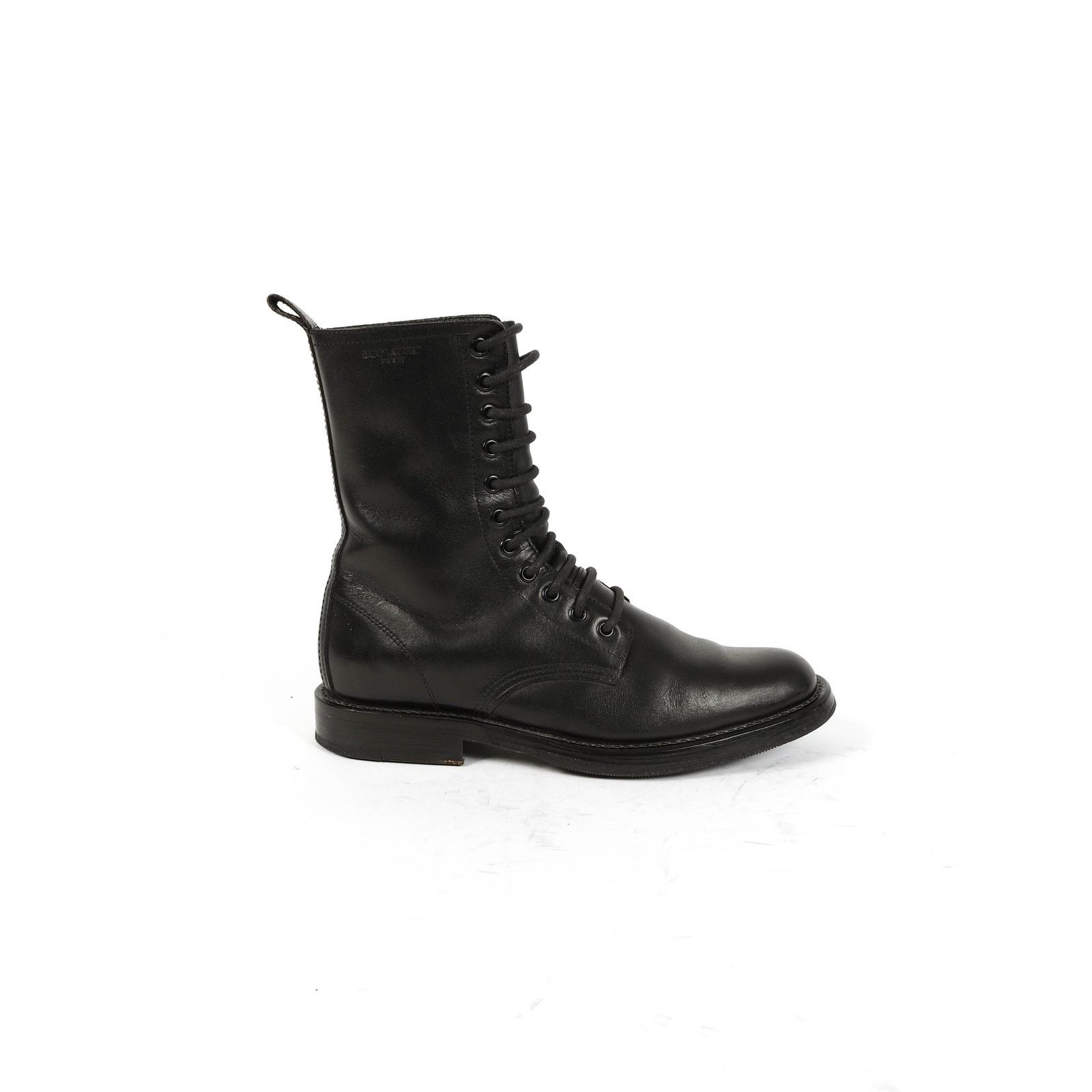 Saint Laurent Paris FW14 High 11-eye Combat Boots in Black Leather Size US 8 / EU 41 - 2 Thumbnail