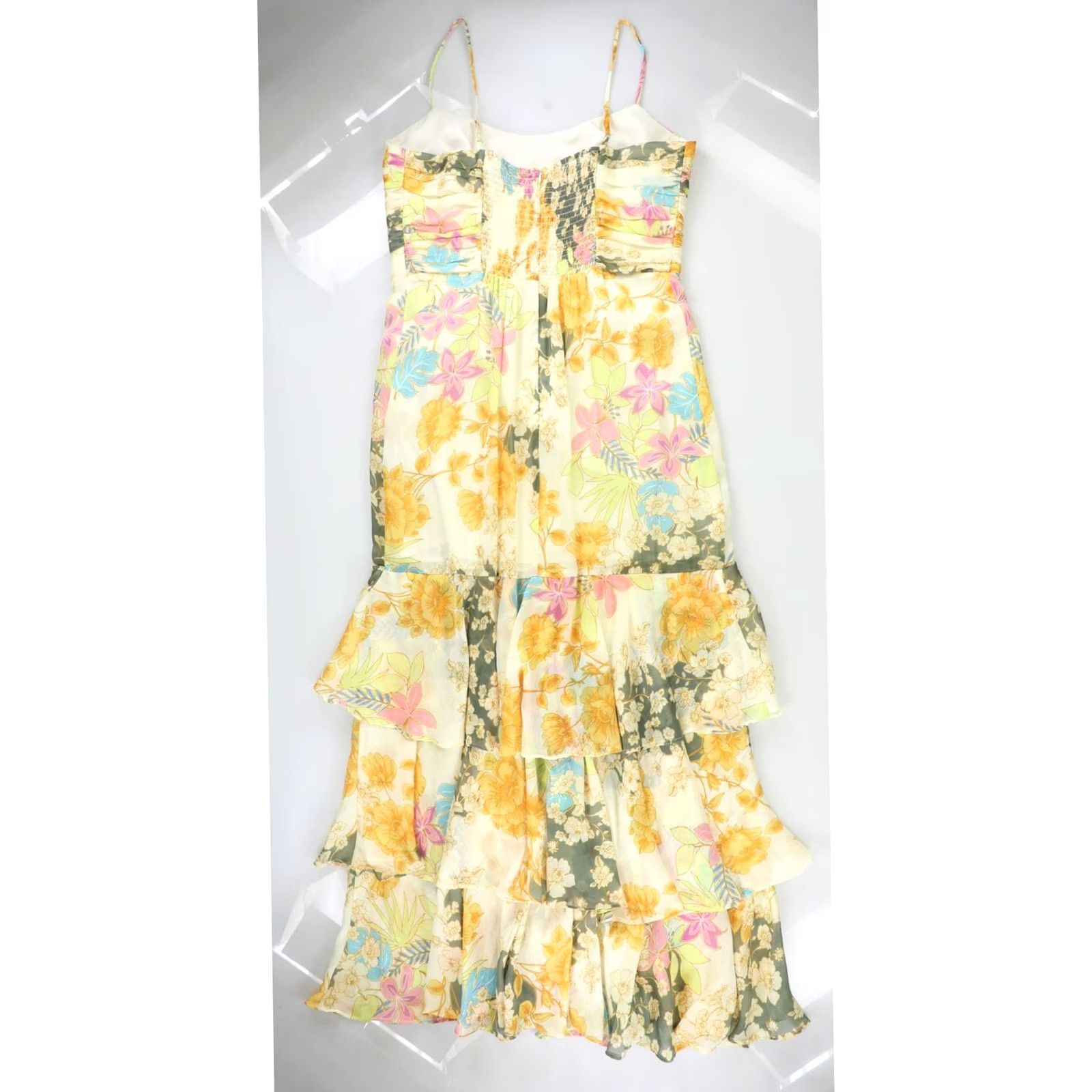 Guess GUESS Womens Floral Vicky Maxi Dress yellowmulti XL Size XL / US 12-14 / IT 48-50 - 2 Thumbnail