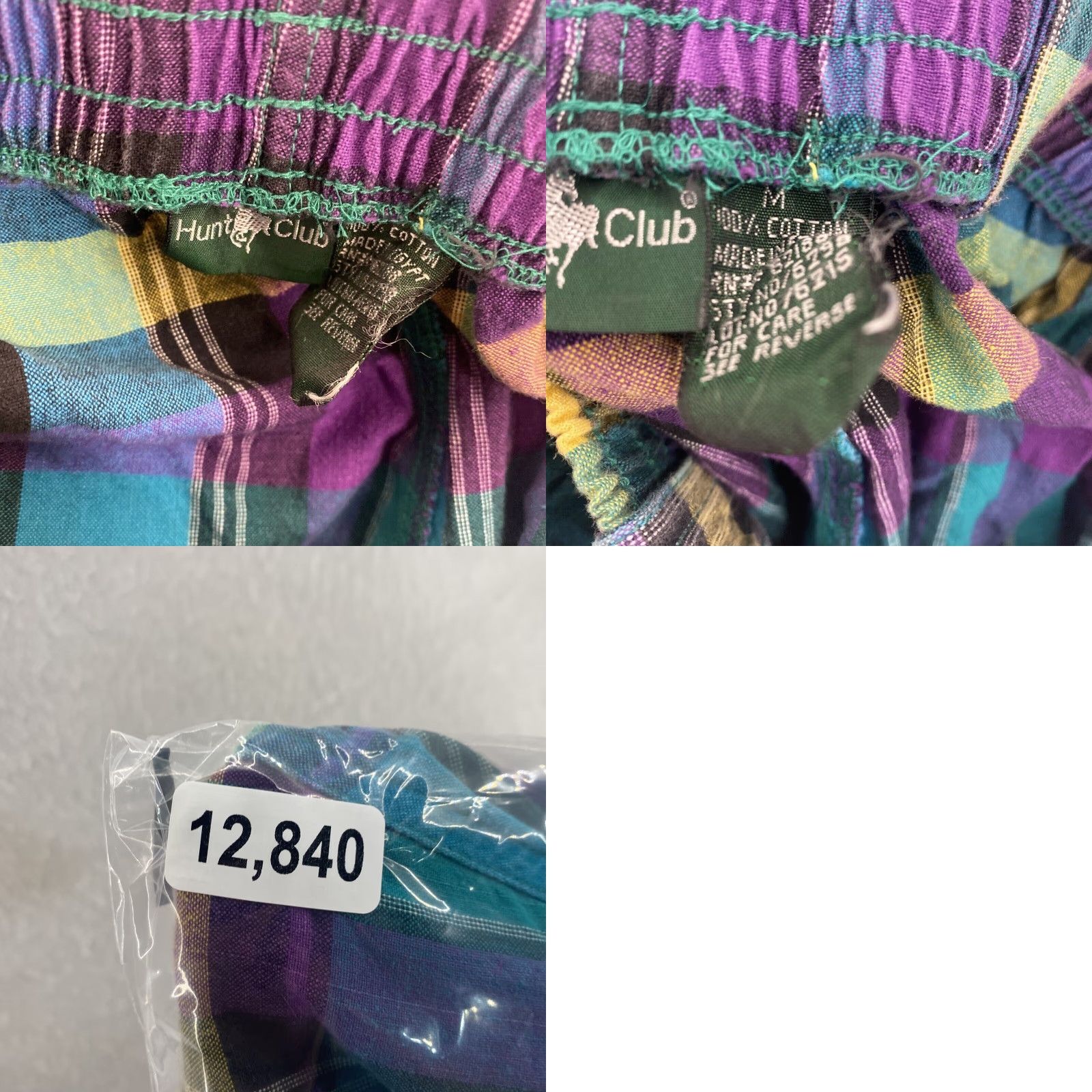 Vintage VINTAGE Hunt Club 90s High Rise Purple Plaid Mom Shorts Womens Medium Size 32" / US 10 / IT 46 - 8 Thumbnail