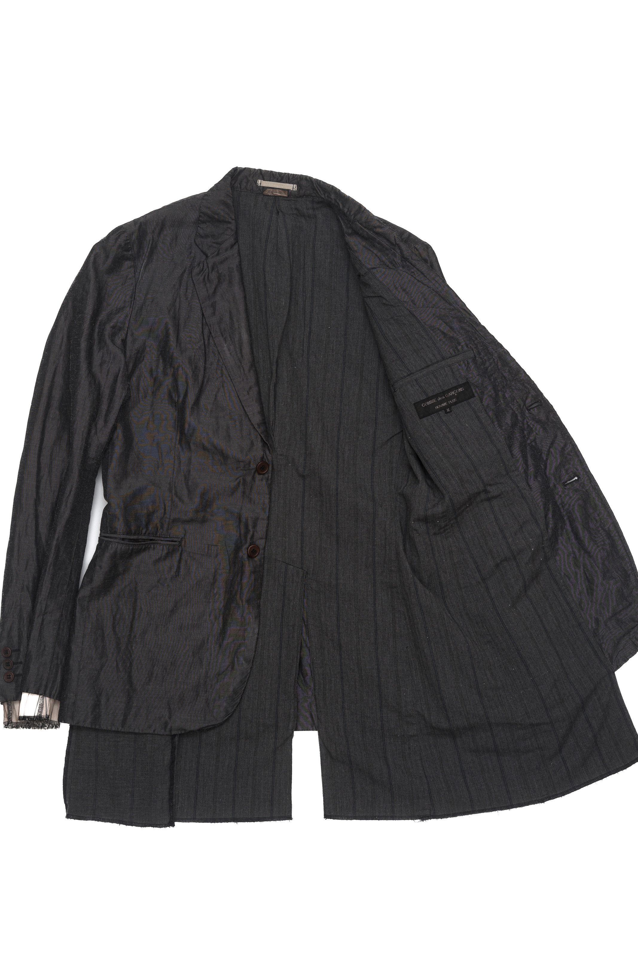 Comme des Garcons Homme Plus Comme des Garcons Homme Plus Layered Pinstripe Blazer M Size 38R - 2 Thumbnail