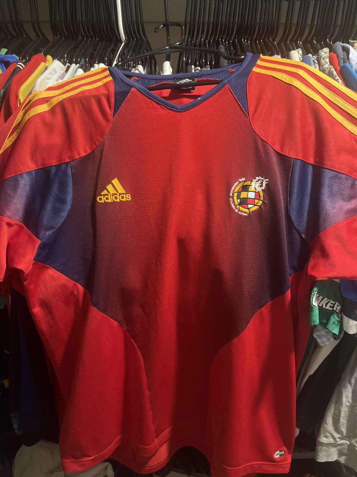 Adidas Spain 2004 Training kit soccer jersey football shirt Size US L / EU 52-54 / 3 - 1 Thumbnail