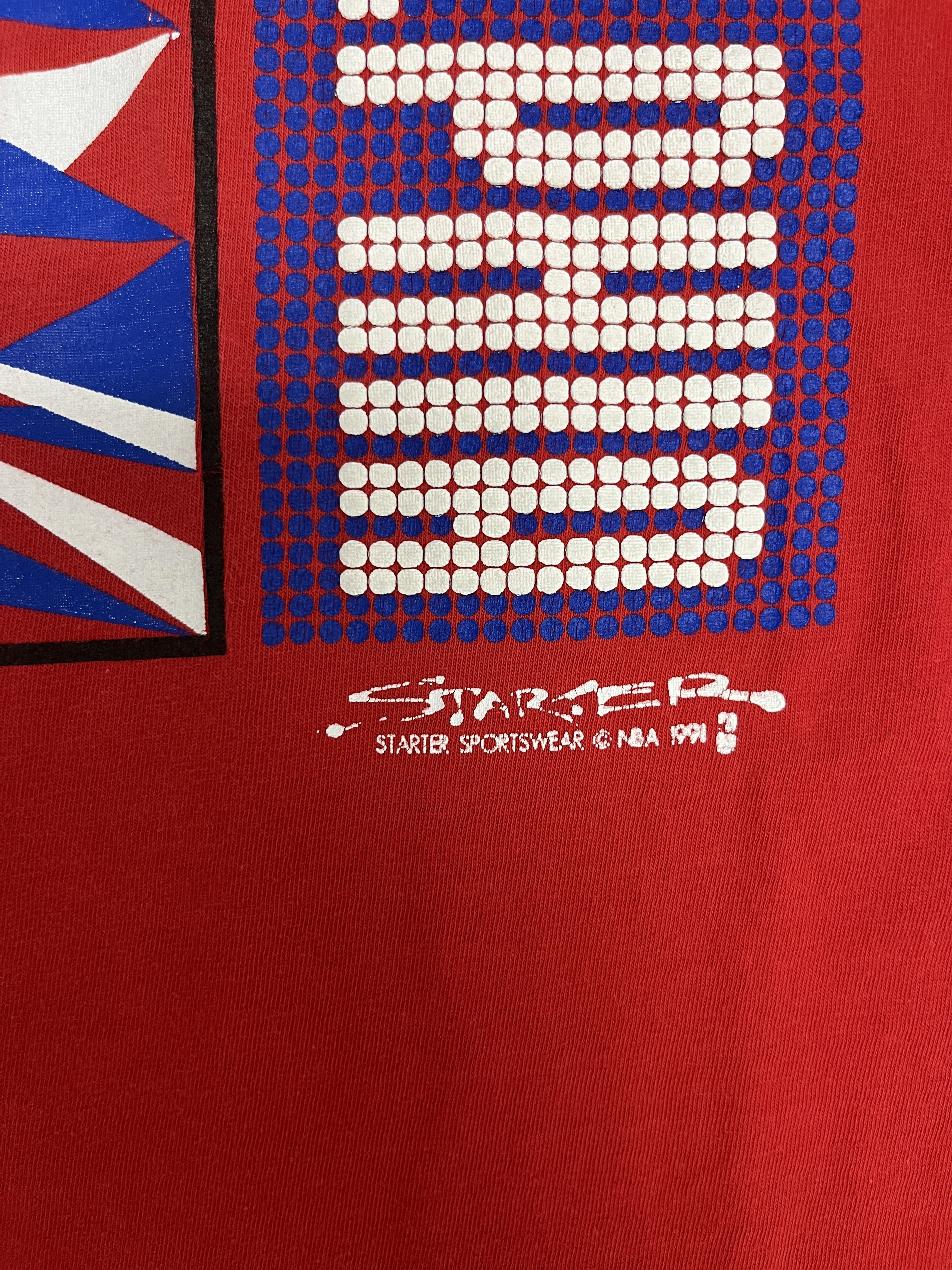 Starter × Vintage Philadelphia 76ers Vintage Red Starter T-Shirt Tee Size US L / EU 52-54 / 3 - 3 Thumbnail