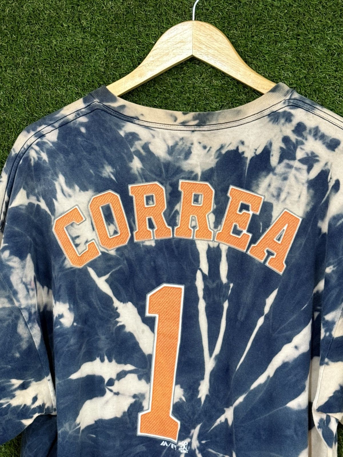 Majestic Vintage Houston Astros Tie Dye Bleach Star Logo Texas Shirt Size US XXL / EU 58 / 5 - 6 Thumbnail