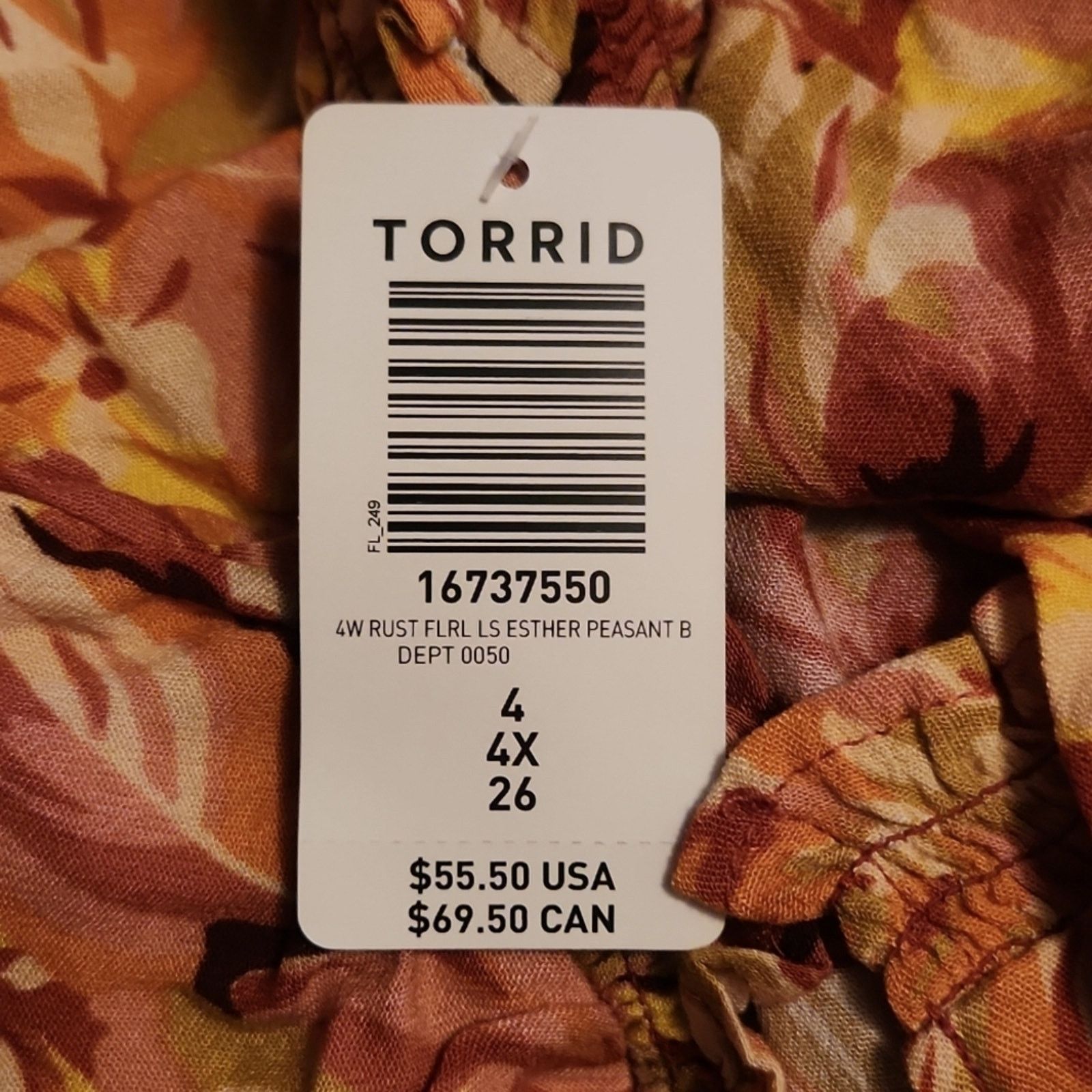 Torrid TORRID ☆ AUTUMN COLORS ☆ TAJ NECK BLOUSE 5x ☆ NWT Size 4XL / US 24-26 - 13 Thumbnail