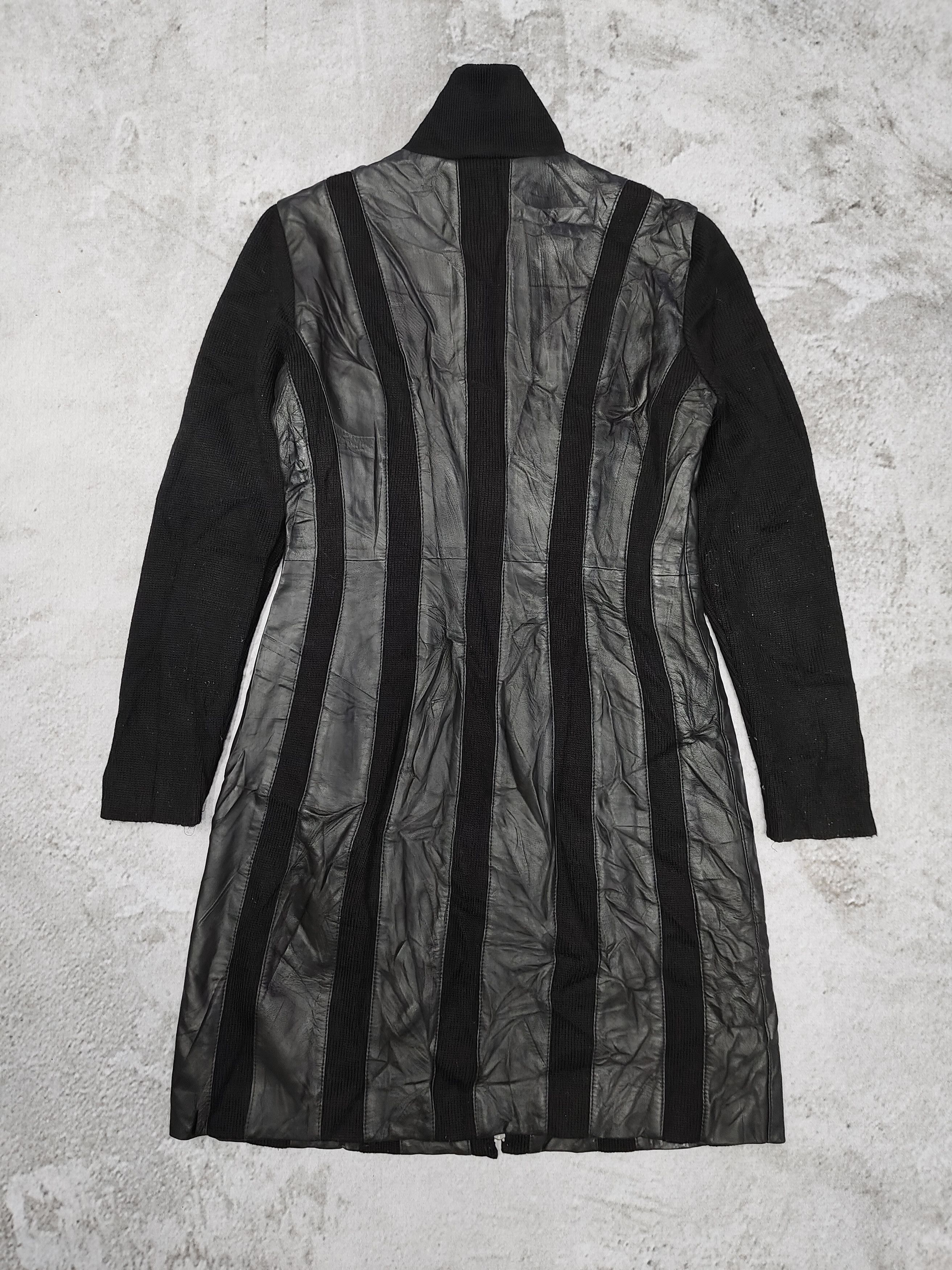 Otto 90s OTTO Collection- Hybrid Panel Lamb Leather Knit Coats Size M / US 6-8 / IT 42-44 - 7 Thumbnail