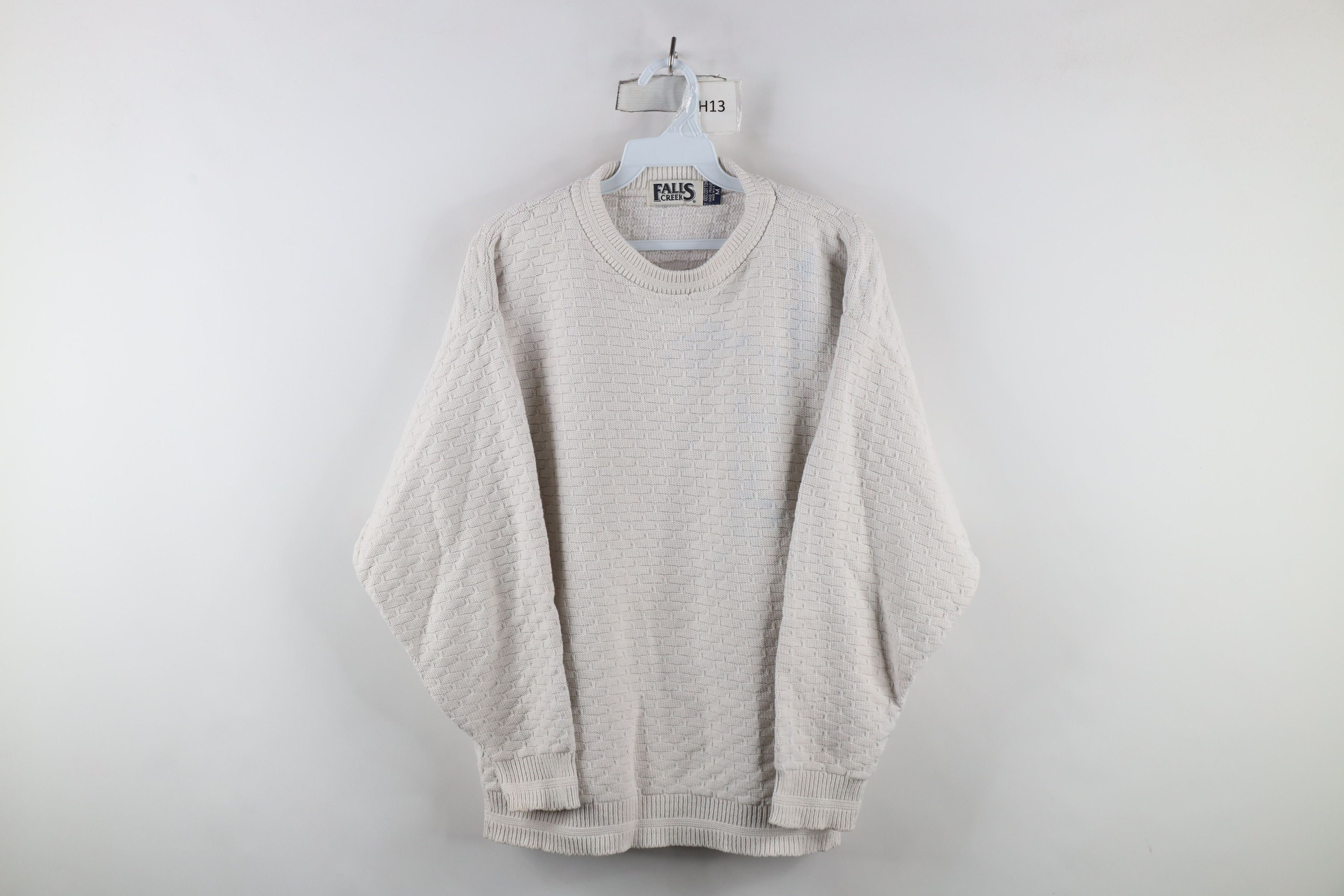 Vintage Vintage 90s Streetwear Hand Framed Cotton Knit Sweater USA Size M / US 6-8 / IT 42-44 - 1 Thumbnail