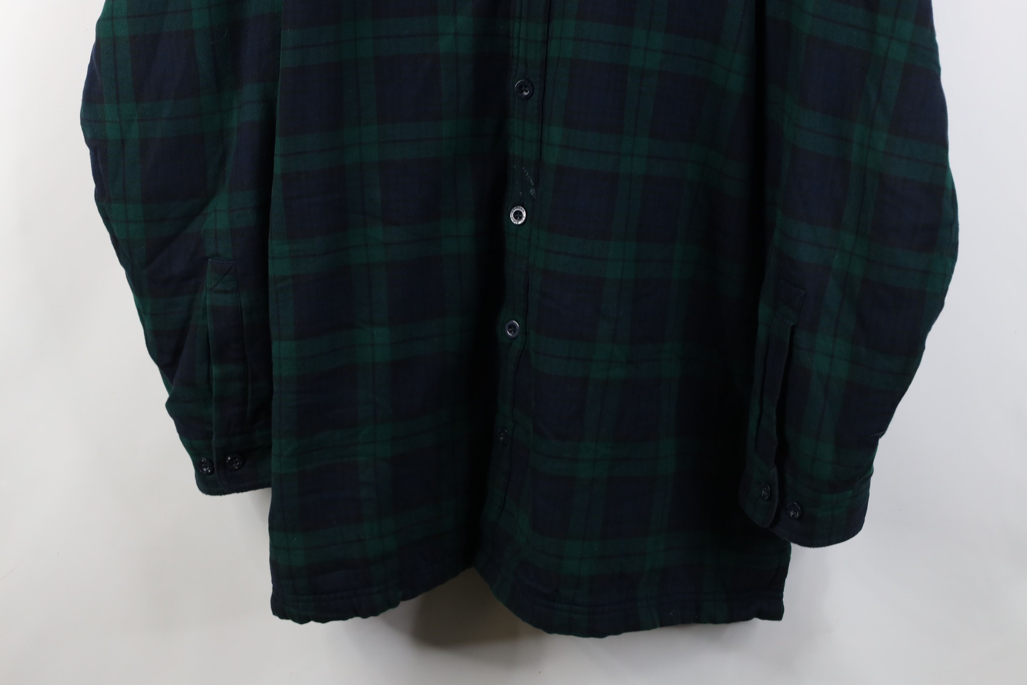 L.L. Bean Vintage LL Bean Fleece Lined Flannel Button Shirt Jacket Size US XXL / EU 58 / 5 - 3 Thumbnail