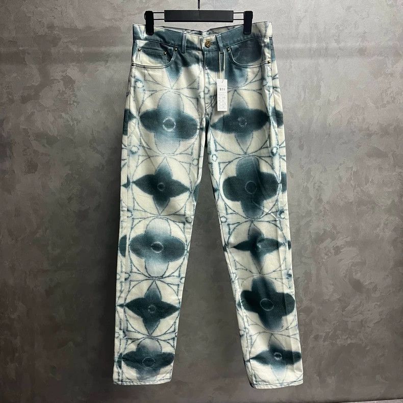 Louis Vuitton Louis Vuitton Blue Skein Printed Casual Jeans Size US 30 / EU 46 - 1 Thumbnail