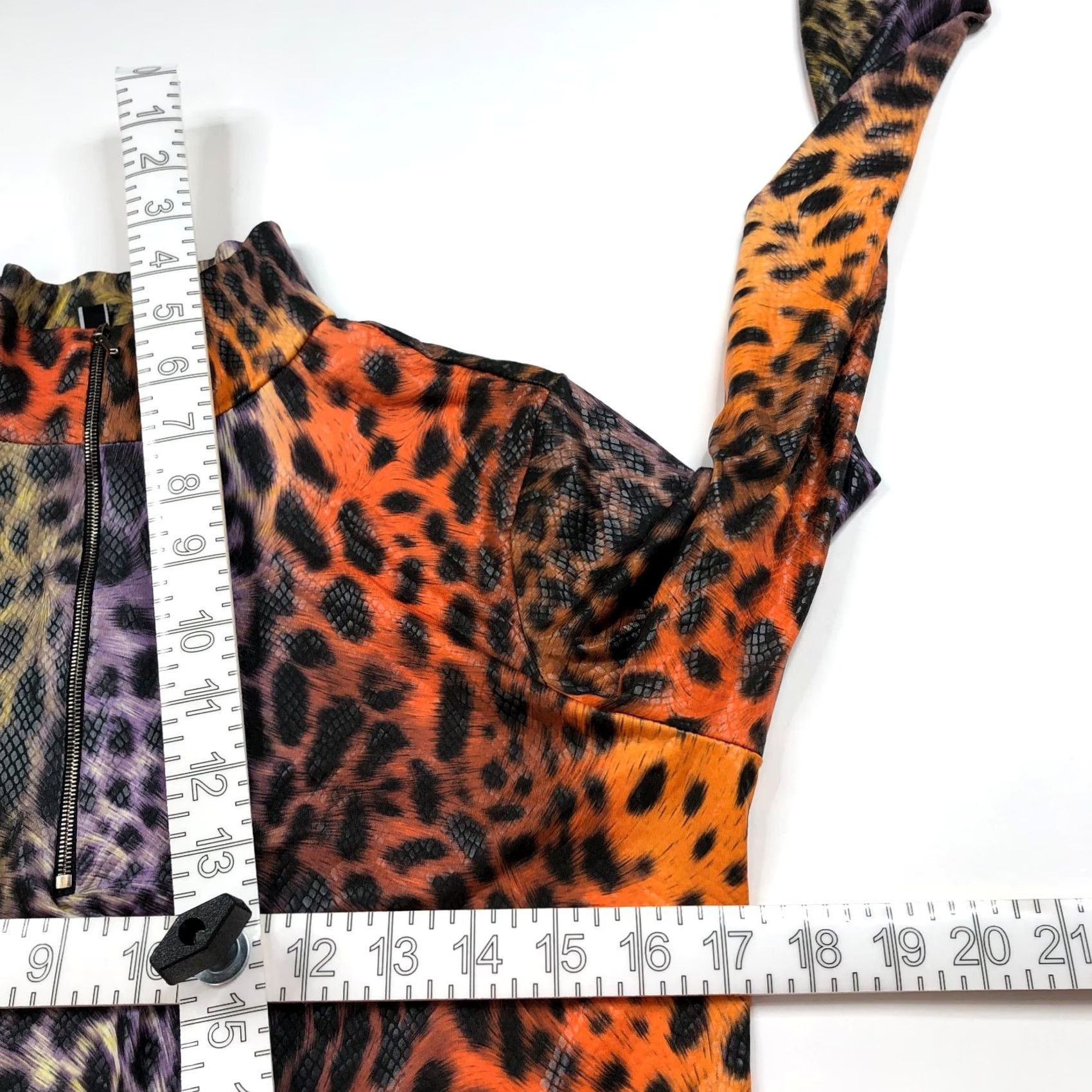 Gloverall Snoskins Pullover Shirt M Medium 1/4 Zip Long Sleeve Multicolor Colorful Artsy All Over Print Mint Women Size M / US 6-8 / IT 42-44 - 5 Thumbnail