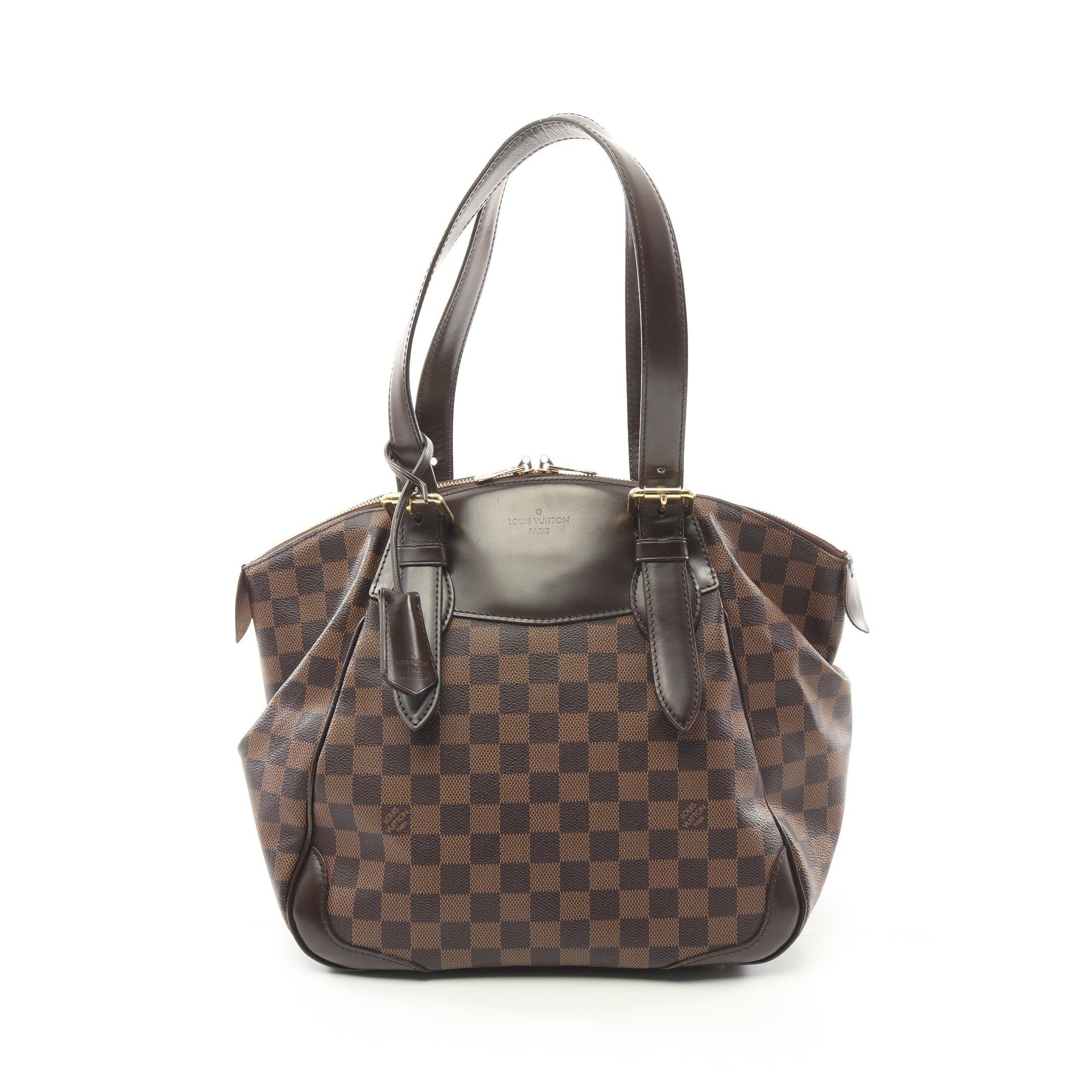 Louis Vuitton Louis Vuitton Verona Mm Damier Ebene Shoulder Bag Leather Brown Size ONE SIZE - 1 Thumbnail
