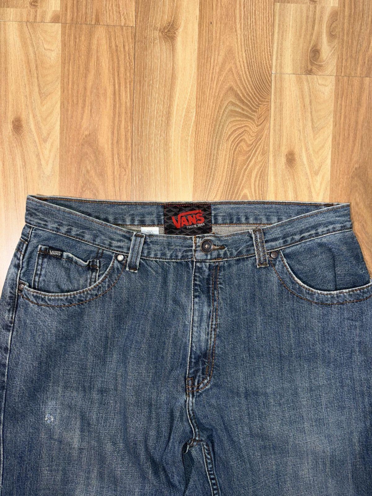 Vans Vintage 2009 Vans Skate Denim Baggy Jeans 36x34 Cyber Y2K Size US 36 / EU 52 - 3 Thumbnail
