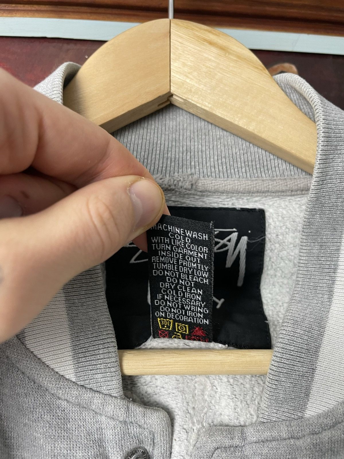 Stussy Stussy Vintage Y2k Varsity Sweatshirt Grey Skull Logo Rare Size US S / EU 44-46 / 1 - 4 Thumbnail