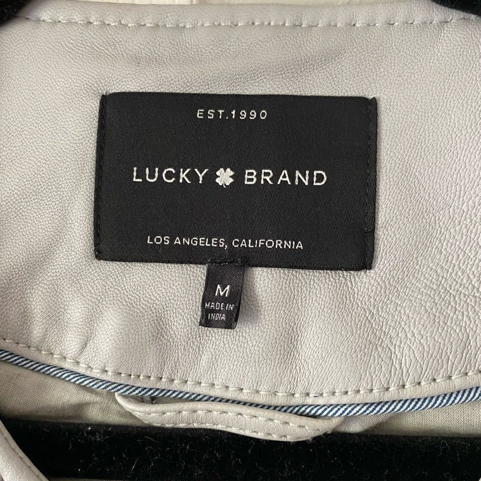 Lucky Brand Grey Lambskin Leather Jacket - Like New! Size M / US 6-8 / IT 42-44 - 8 Thumbnail