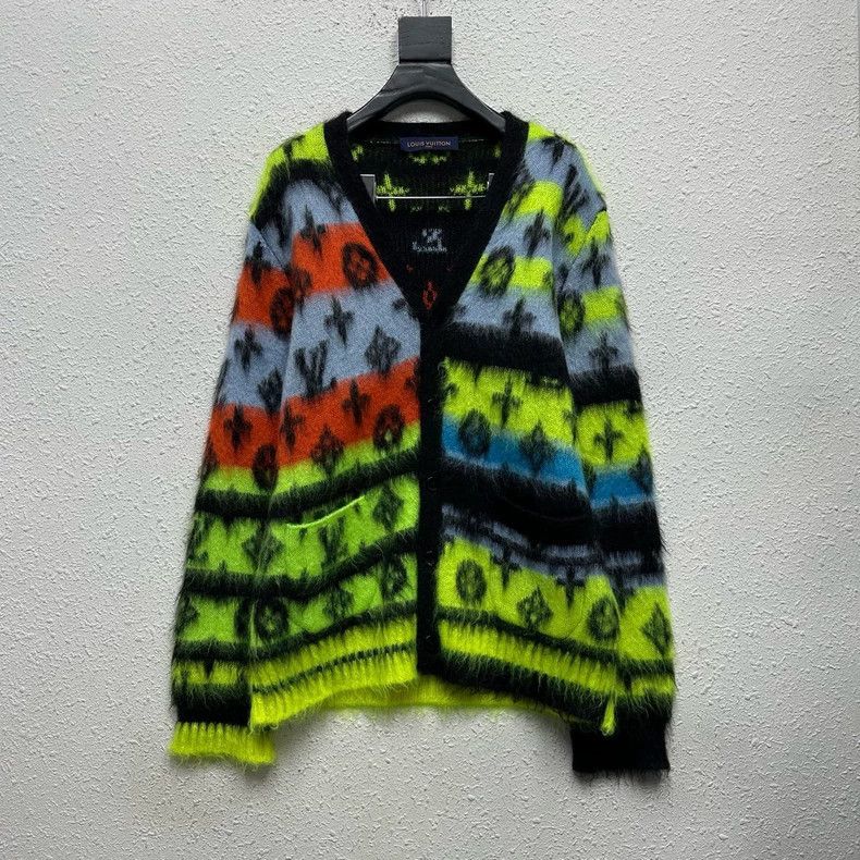 Louis Vuitton Louis Vuitton FW22 Mohair Knitted Cardigan shirt 2502-Nexta Size US L / EU 52-54 / 3 - 1 Thumbnail