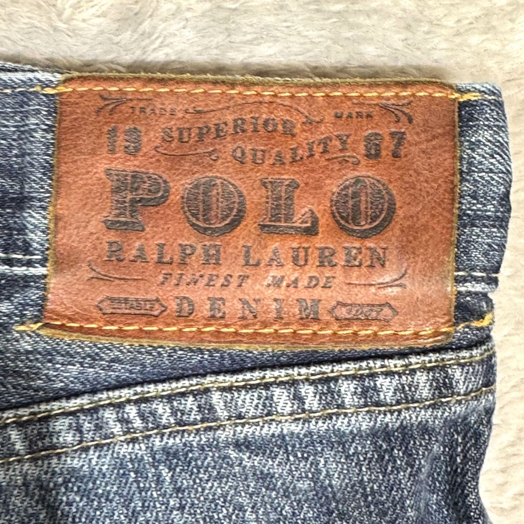 Polo Ralph Lauren Polo Ralph Lauren Jeans Mens 38x30 Blue Slim Straight Fit Denim RL Embroidered Jeans Size US M / EU 48-50 / 2 - 4 Thumbnail