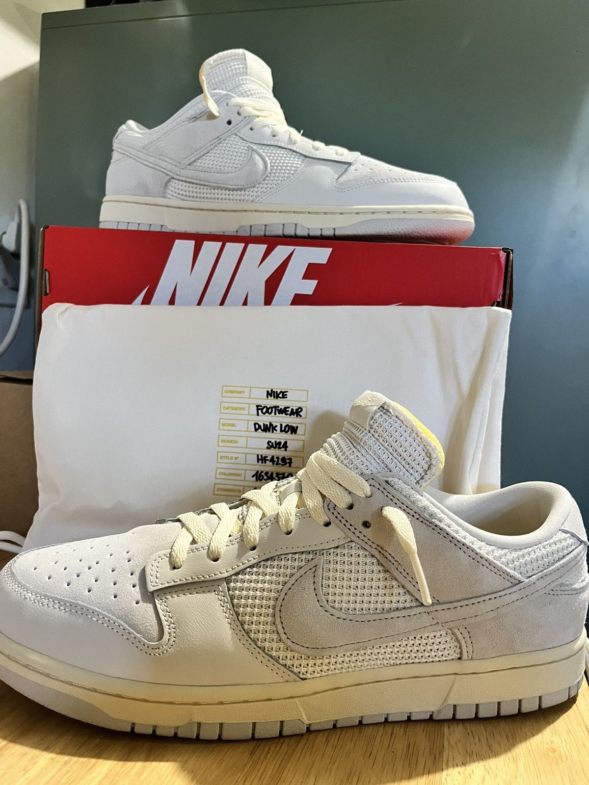 Nike 2024 Nike Dunk Low Sail Grey/White M11.5 Size US 11.5 / EU 44-45 - 2 Thumbnail
