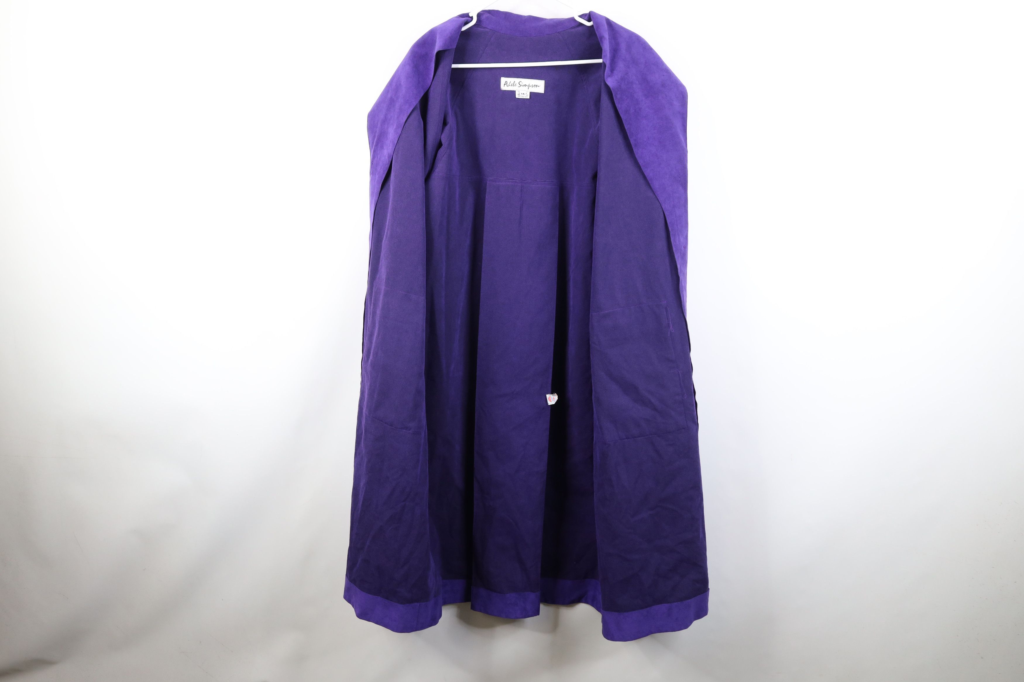 Vintage Vintage 80s 90s Streetwear Microfiber Trench Coat Jacket Size XL / US 12-14 / IT 48-50 - 12 Thumbnail