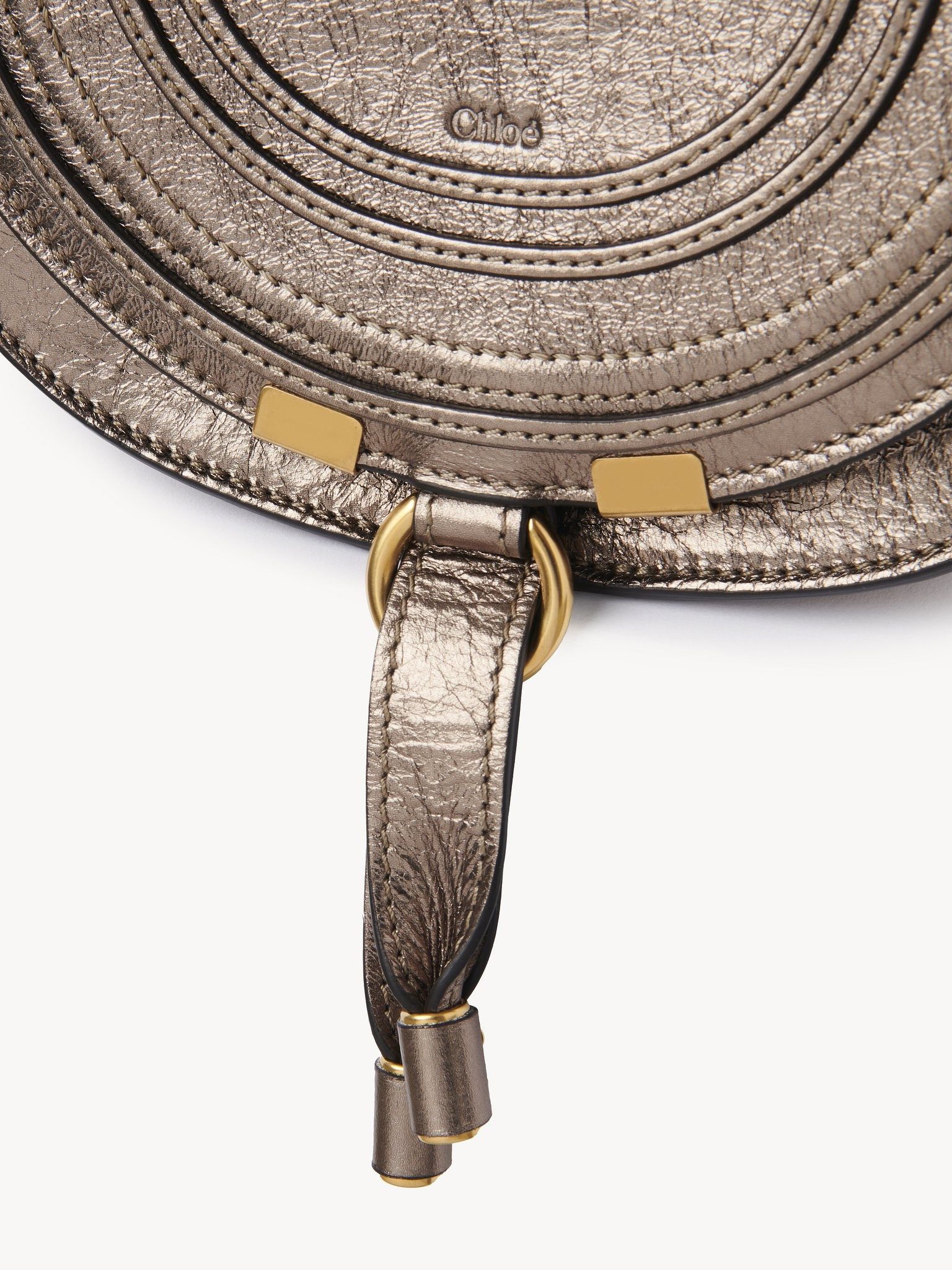 Chloe o1loc1c10226 Size: OS / Marcie Saddle Bag in Shiny Grey Size ONE SIZE - 6 Thumbnail