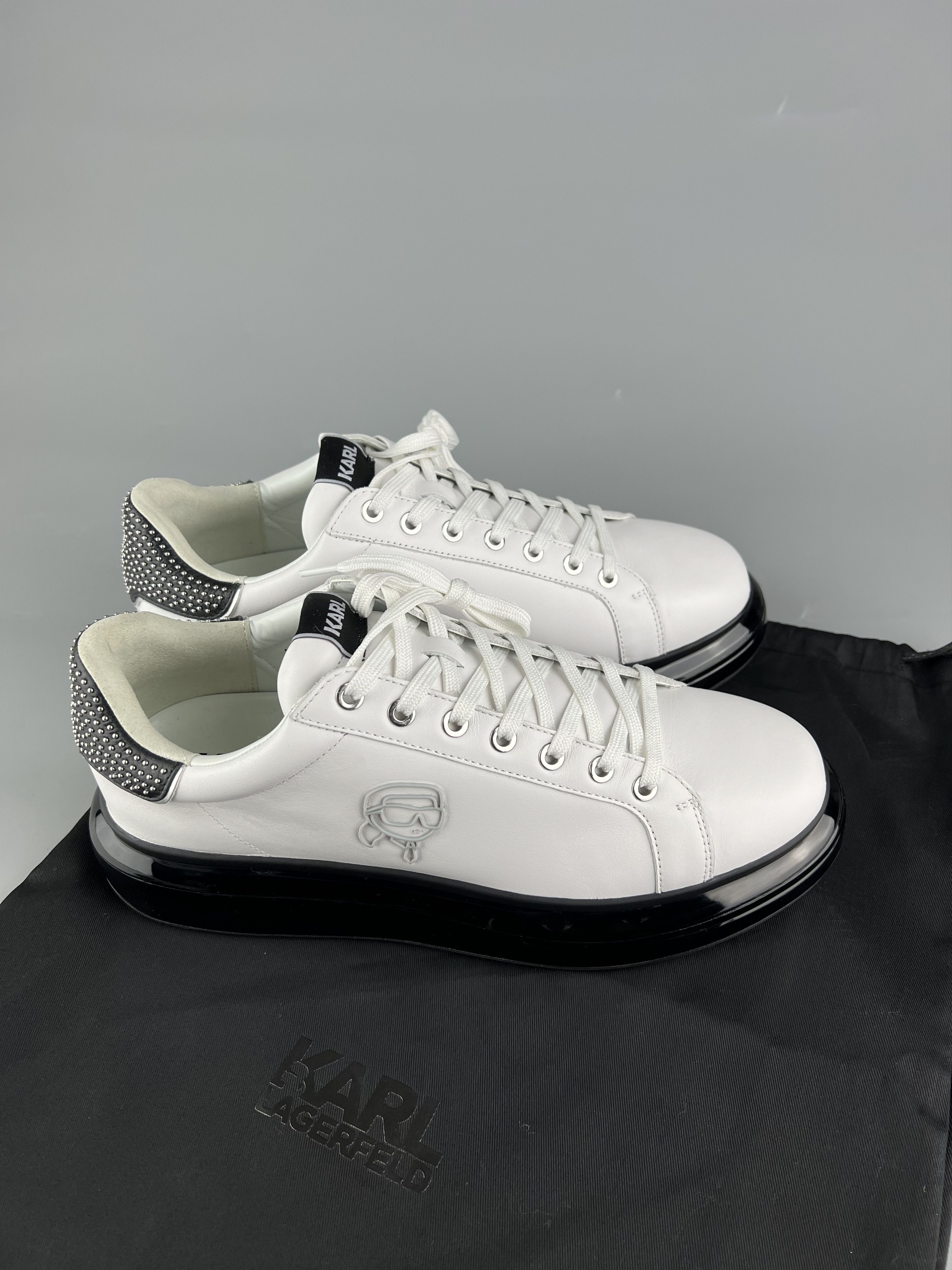 Karl Lagerfeld Karl Lagerfeld Men's Karl Iconic Leather Sneakers US 12 Size US 12 / EU 45 - 6 Thumbnail