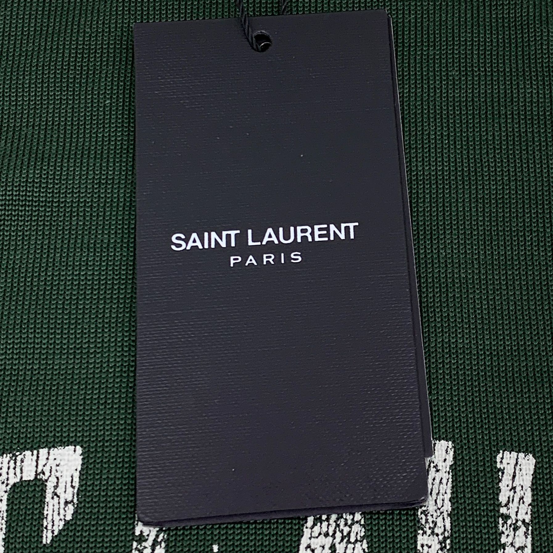 Yves Saint Laurent Saint Laurent Paris Rive Gauche Distressed Letter Print Cott Size S / US 4 / IT 40 - 3 Thumbnail