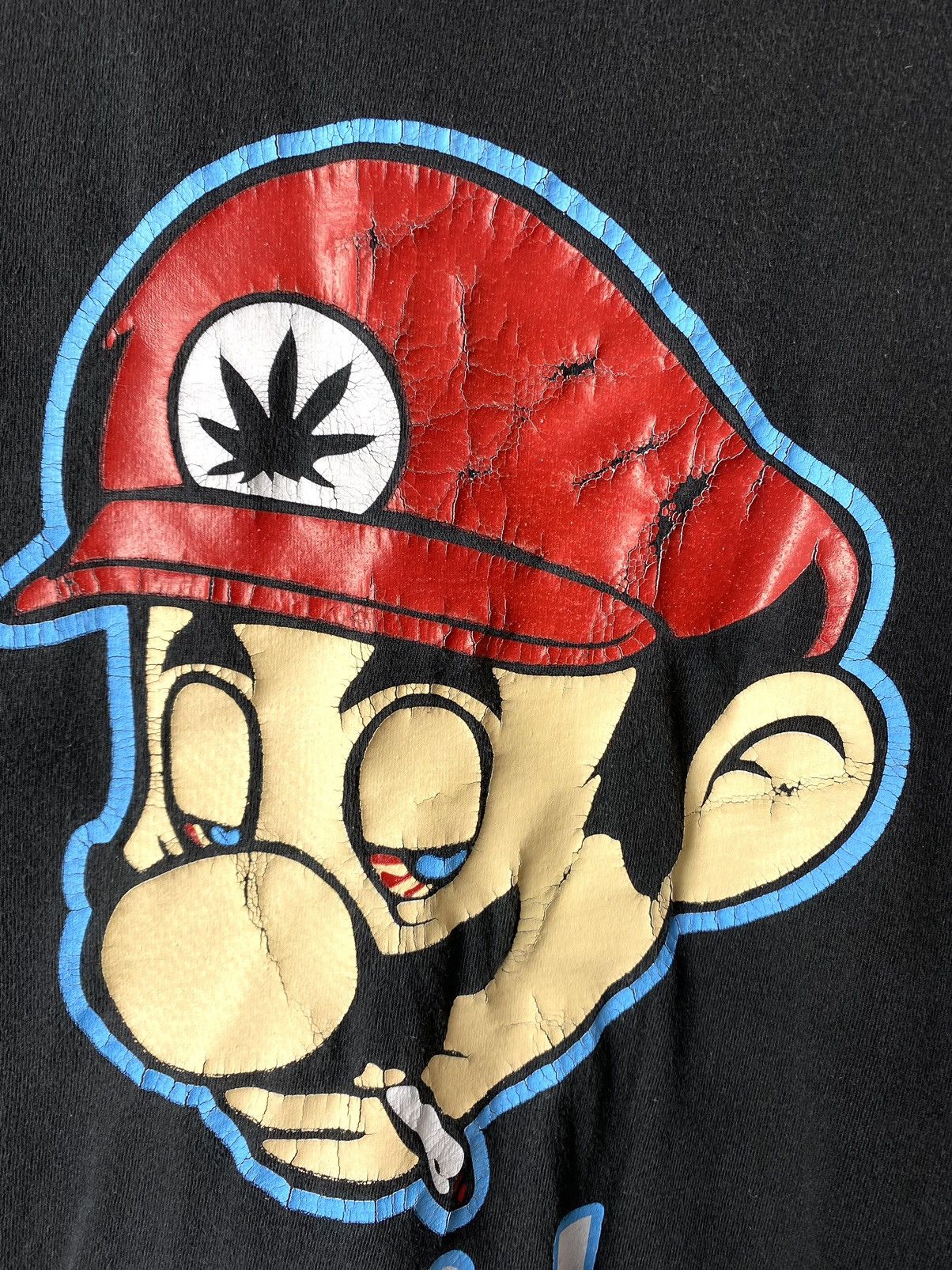 Vintage 🍀Rare! Mario Smoke Weed T Shirt Cannabis Marijuana LSD Size US L / EU 52-54 / 3 - 4 Thumbnail