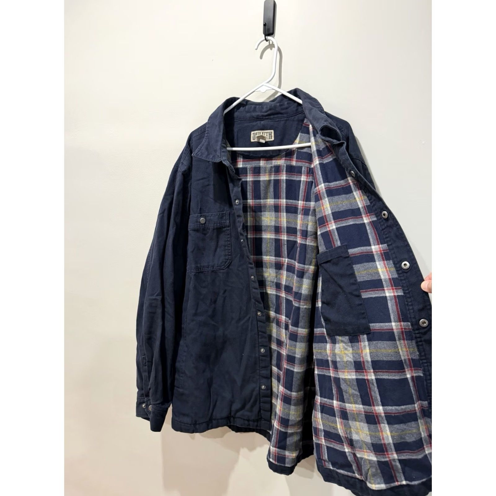 Vintage Duluth Shacket Jacket Mens 4XL Blue Fire Hose Cotton Lined 5 Pockets Snap Front Size US XXL / EU 58 / 5 - 3 Thumbnail
