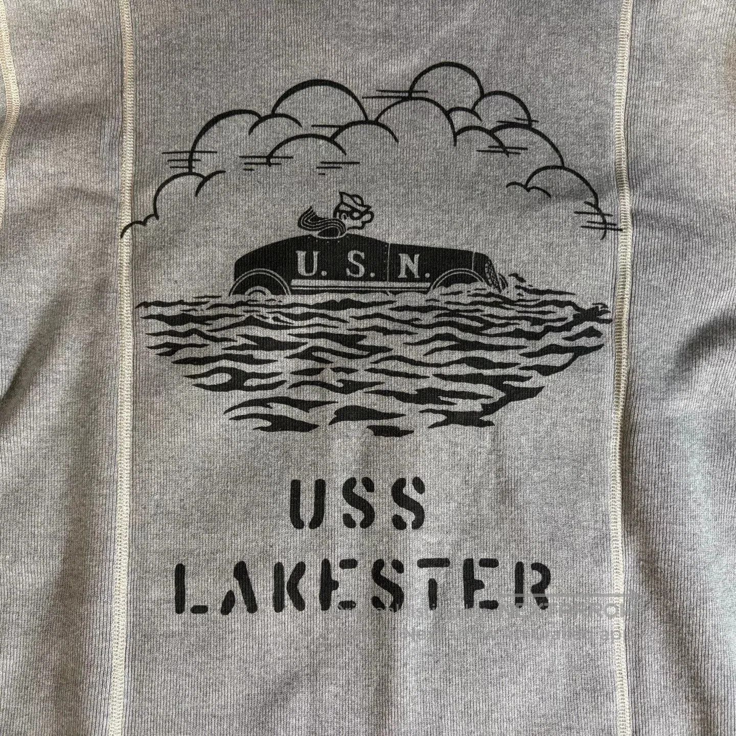 Freewheelers USS Lakester Navy Submarine Sweatshirt. Size US L / EU 52-54 / 3 - 6 Thumbnail