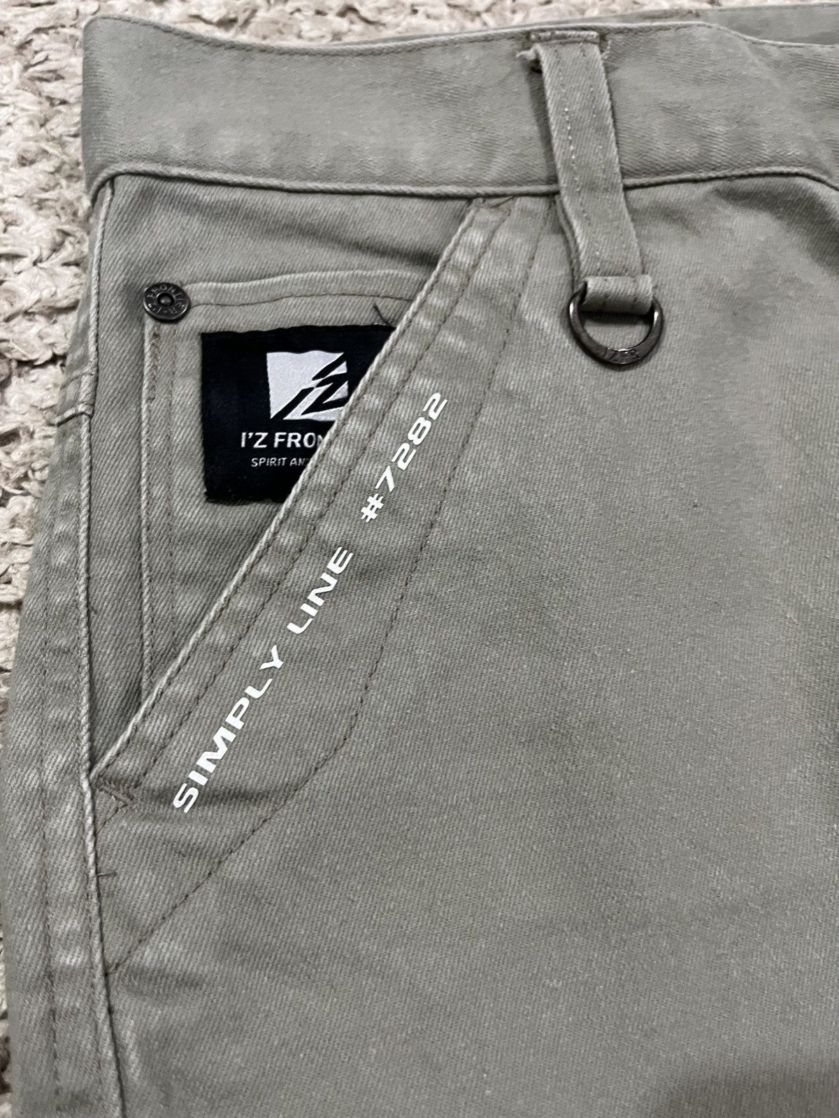 Japanese Brand Iz Frontier Skinny Punk Gorpcore Cargo Jeans Size US 31 - 5 Thumbnail
